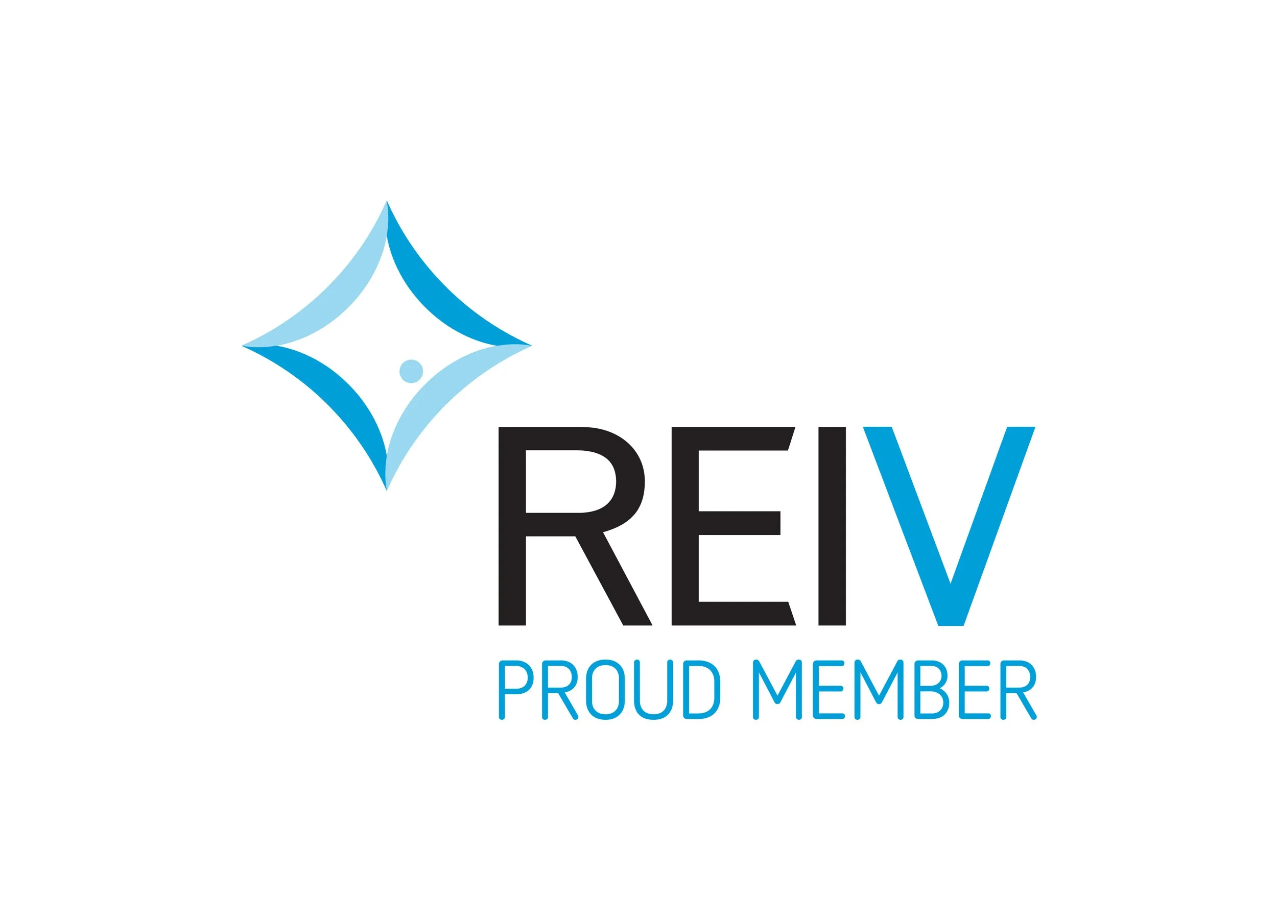 REI PROUD MEMBER logo with a blue stylized star and black and blue text.