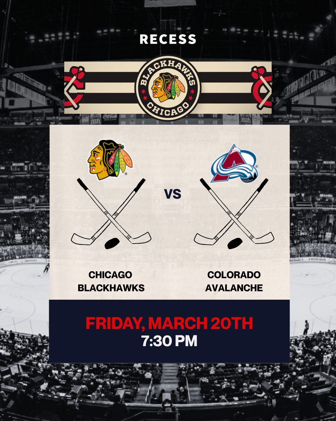 Colorado Avalanche @ Chicago Blackhawks