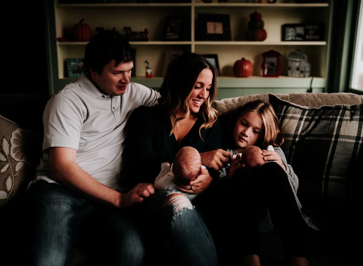 Twins In Home Newborn Session