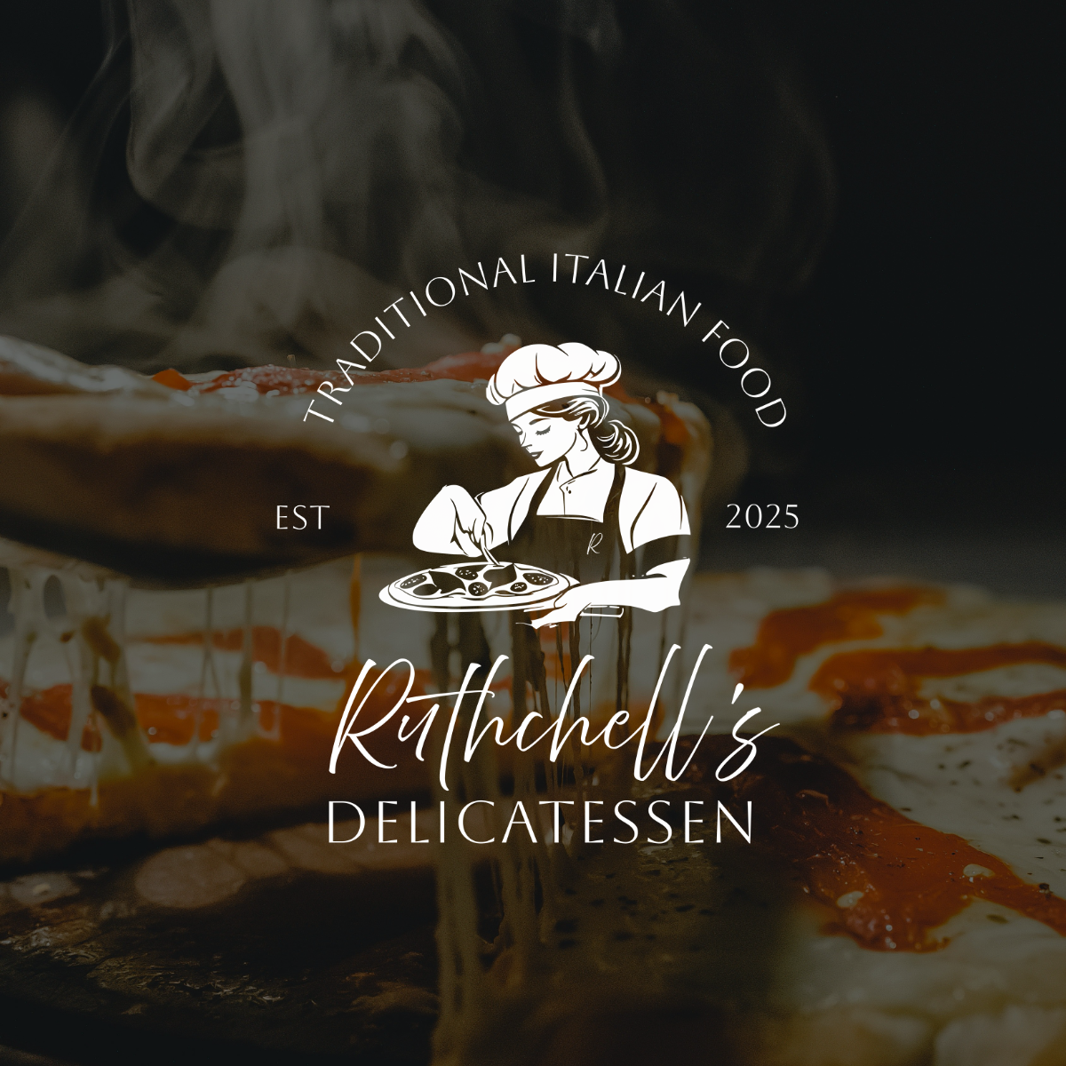 Ruthchell's Delicatessen Square Logo Variation