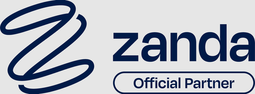 Zanda logo with stylized 'Z' and the text 'zanda Official Partner'