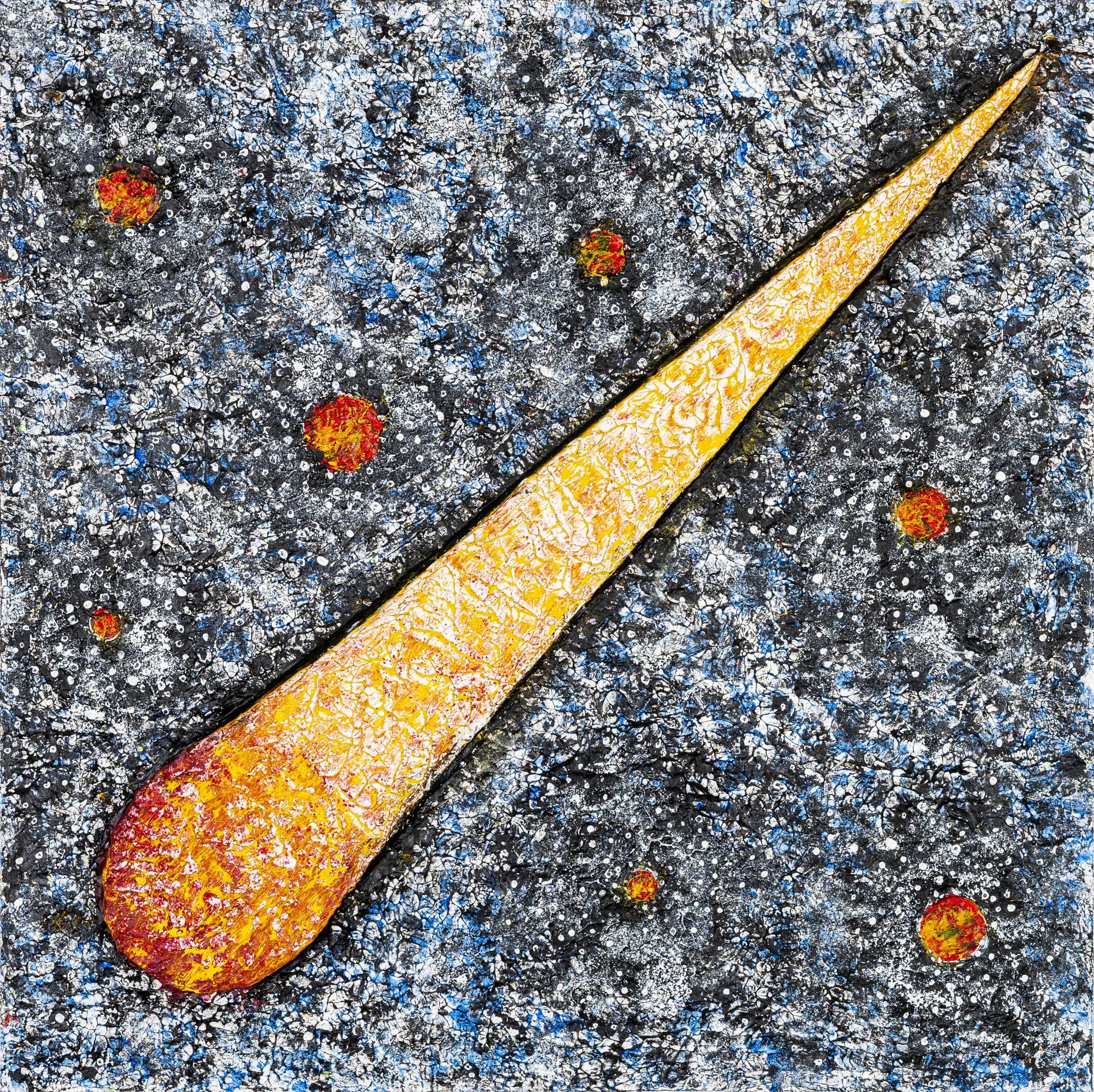 Galaxies from Far, mixed media, 30" x 30", 2025