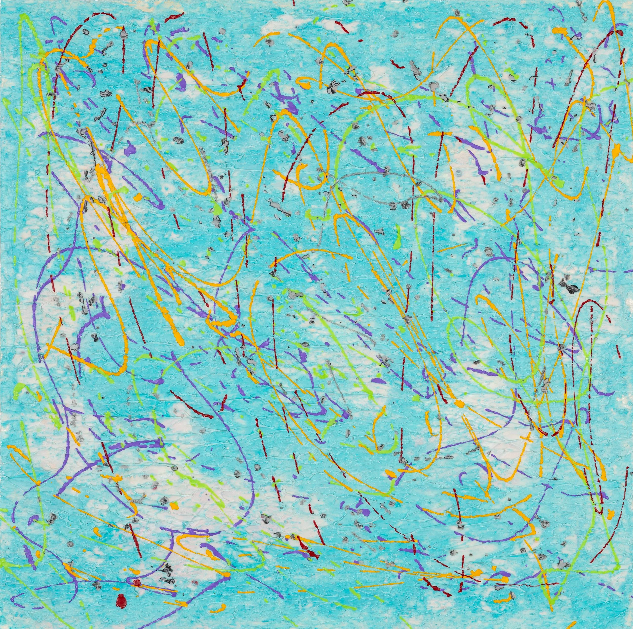 Lifeless Waters, mixed media, 36" x 36", 2023