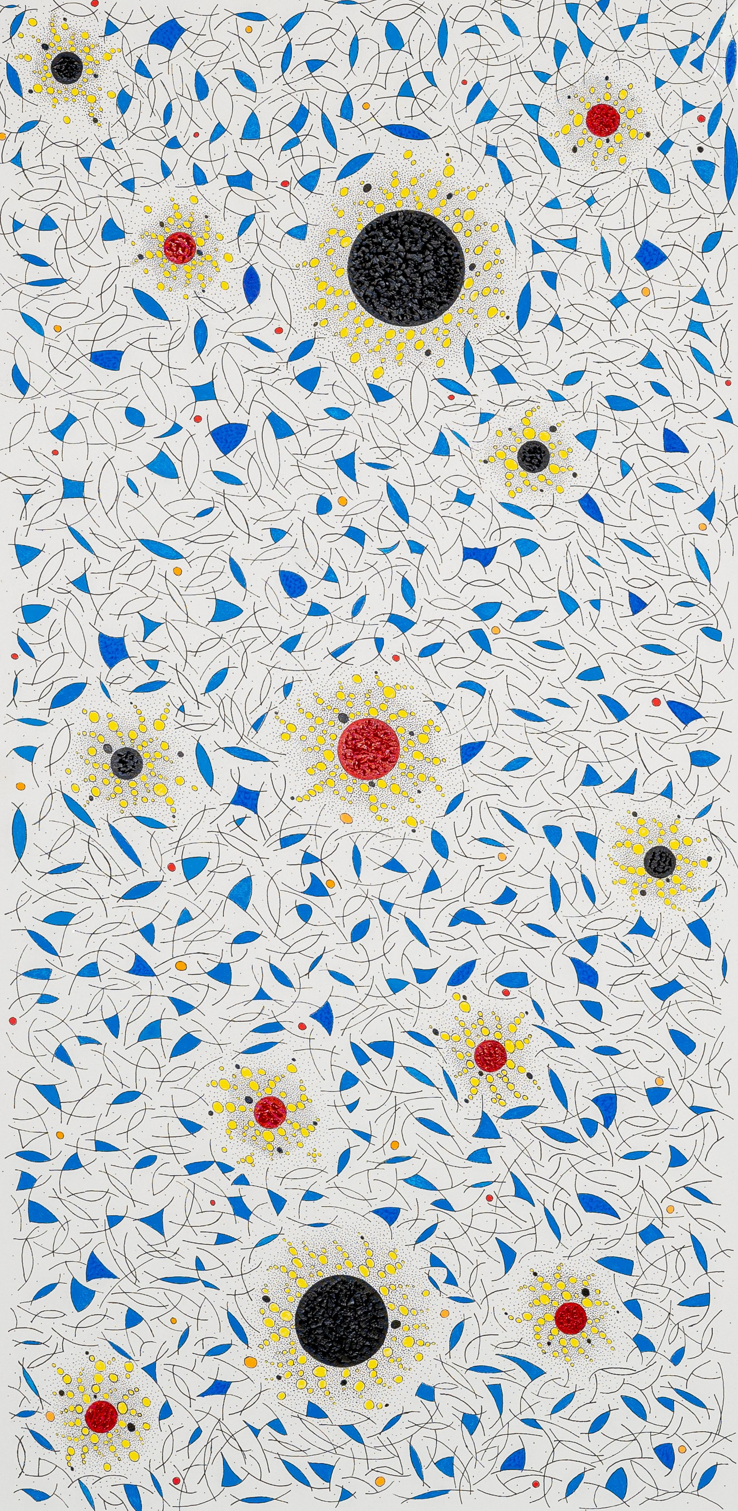 Galaxy Near, mixed media, 60" x 30", 2023