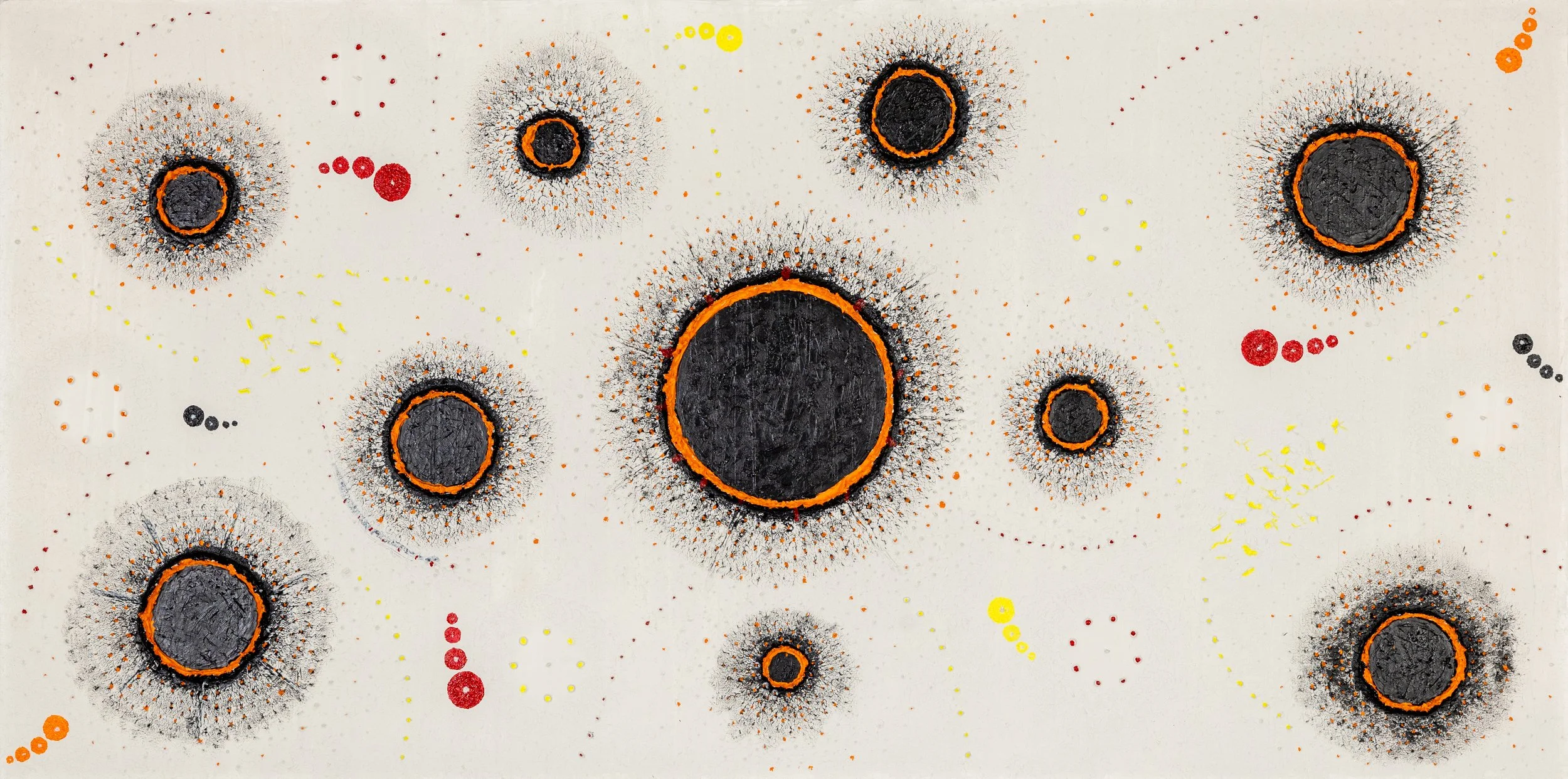 Dark Side of the Moon, mixed media, 30" x 60", 2024