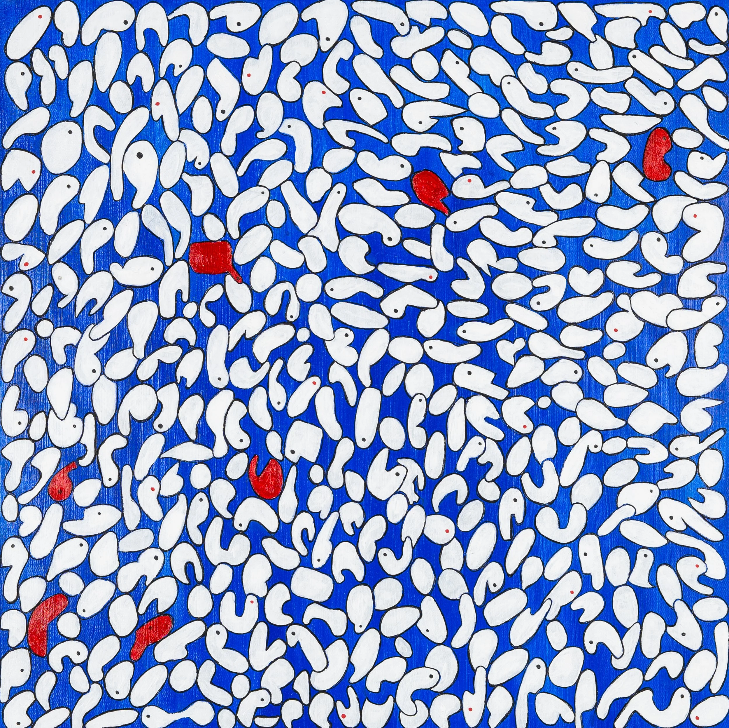 When Life Begins, mixed media, 30" x 30", 2025