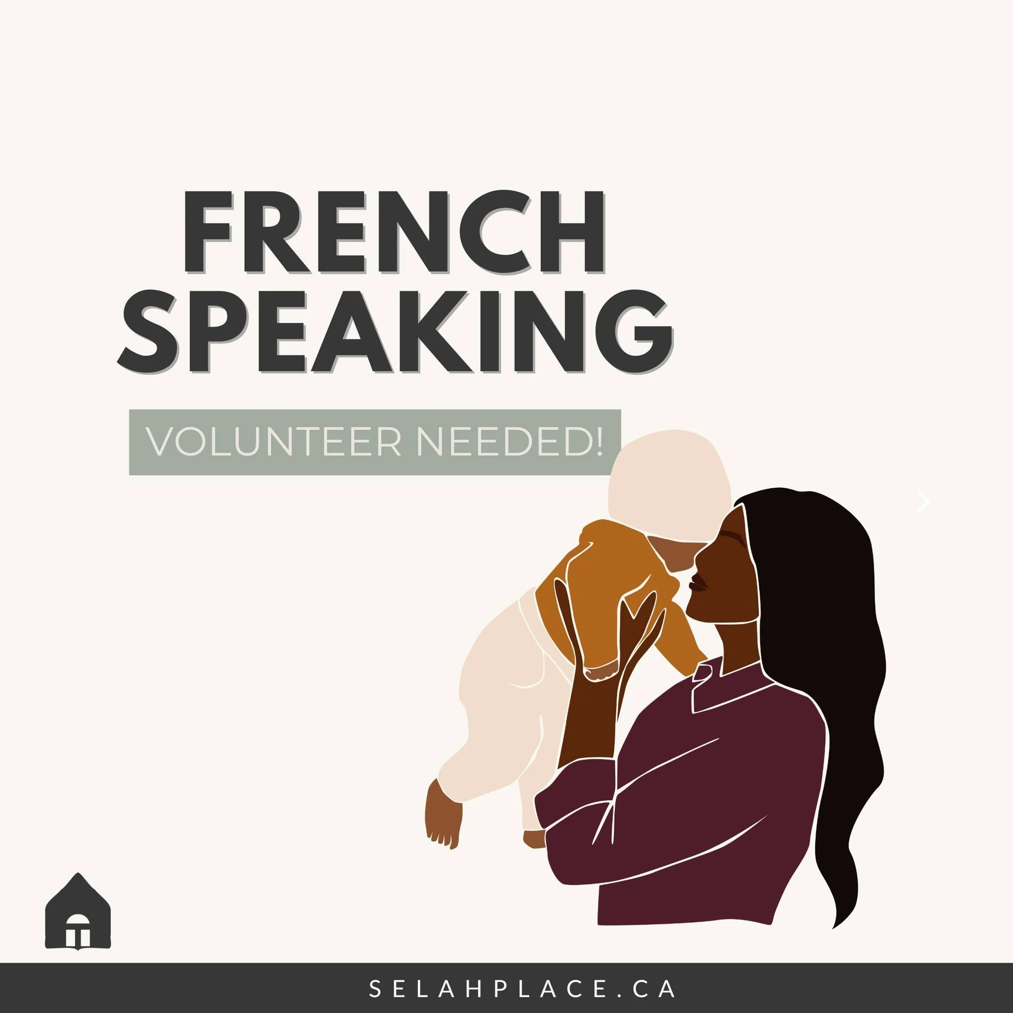 Do you speak French?
Your gift could help a mom who&rsquo;s learning to feel at home in a new country.
We&rsquo;re looking for a French-speaking volunteer to mentor and create a connection with a mom at Selah Place.

#WPGLocal #ManitobaStrong #Winnip