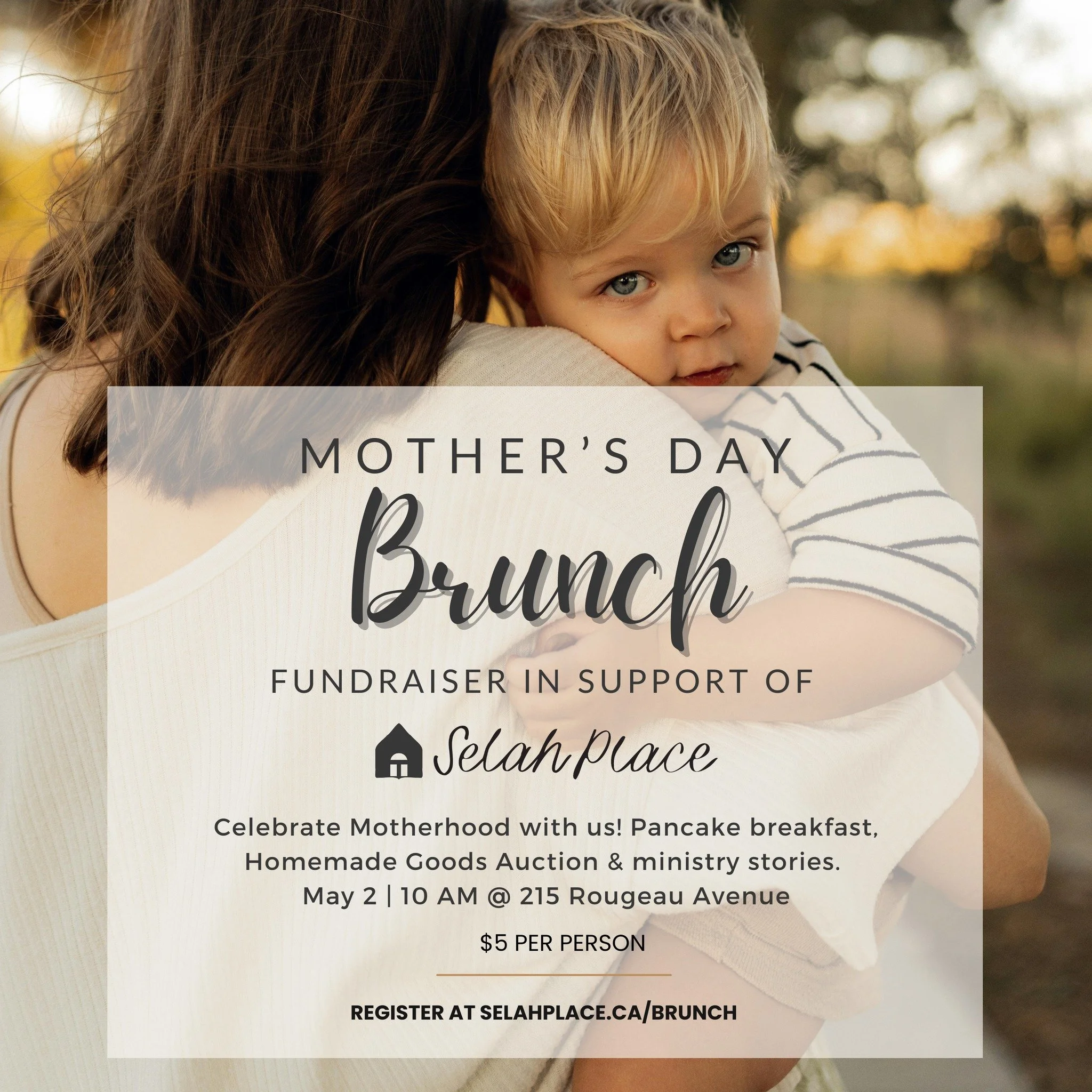 Will we see you at this year's Mother's Day Brunch? Join us and hear how your support is changing lives in Winnipeg.  www.selahplace.ca/brunch

We're also looking for makers &amp; bakers willing to donate their talented items to the Homemade Goods Au
