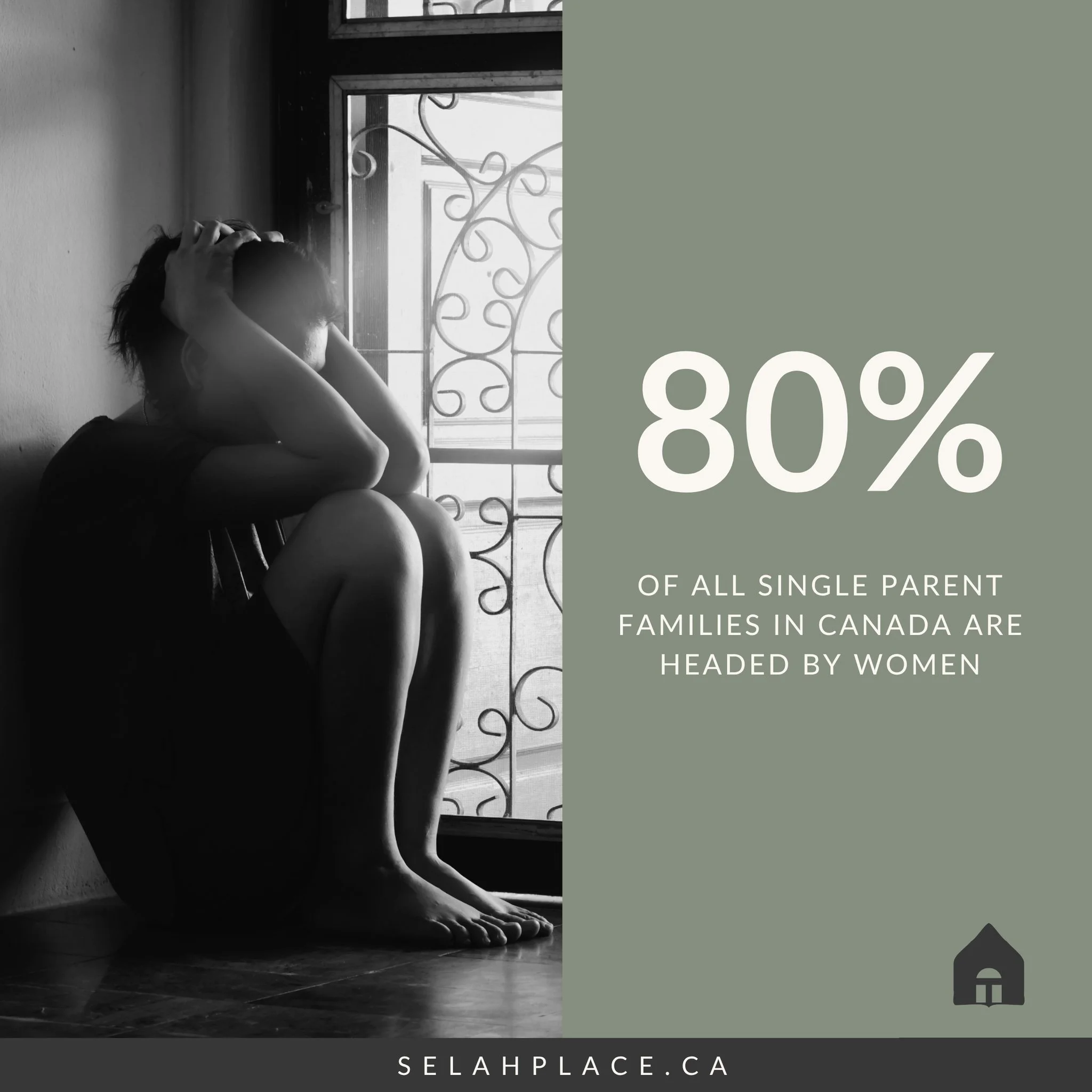 80% of single-parent families in Canada are headed by women.
At Selah, we walk alongside moms as they build stability for themselves and their children.
