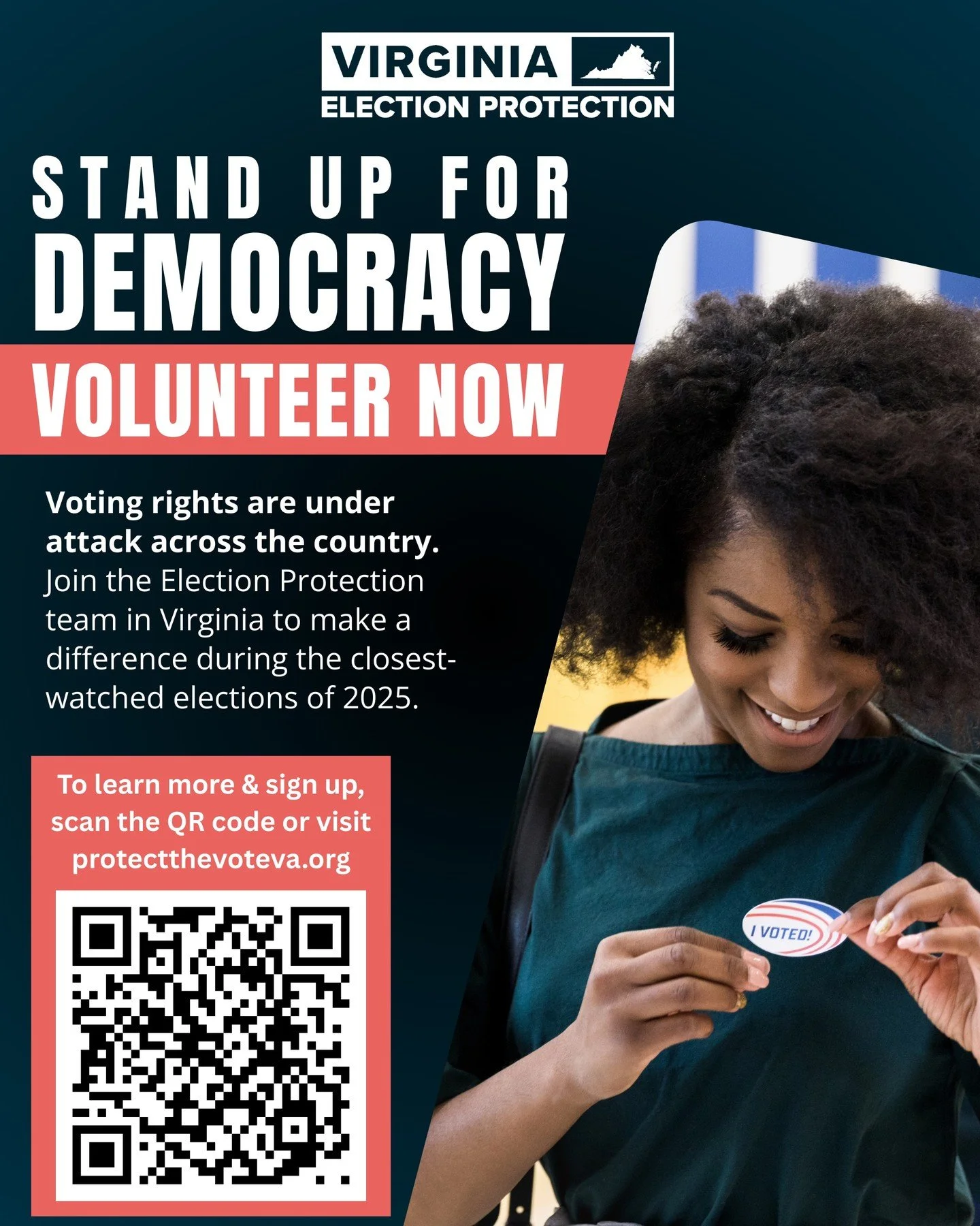 Voting rights are under attack across the country, and Virginia is setting the tone for the nation. This election isn&rsquo;t just about casting a ballot &mdash; it&rsquo;s about protecting every voter&rsquo;s right to be heard.

Join the Election Pr