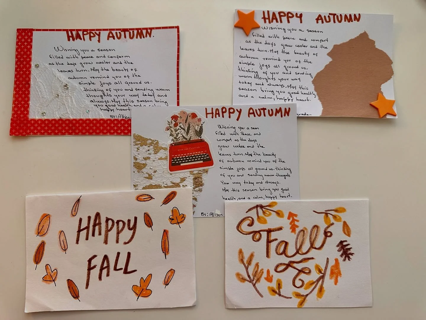 these cards are too cute! 🧡 the fall card drive is still open&mdash;send in your cards by Oct. 25, 2025! visit our page more info (see pinned post) 
&bull;
#cards #art #diy #volunteering #youthorganization #aesthetic #volunteeropportunity