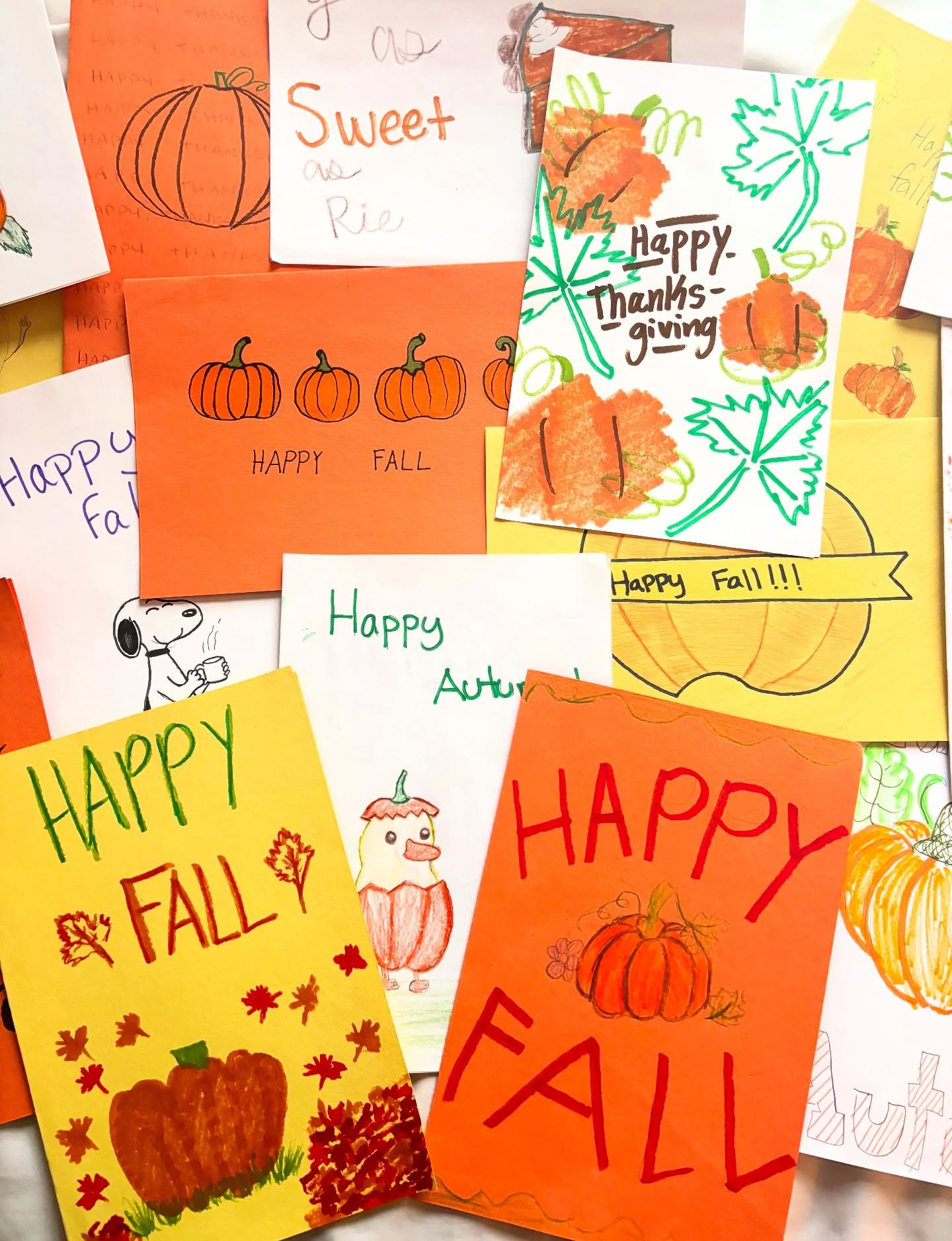 Our chapter lead, Rebecca, has collected 130 cards so far! We are looking forward to seeing the rest of your cards 👀 Tag us or DM photos of your cards &mdash; we&rsquo;d love to showcase your work! 🍁✨