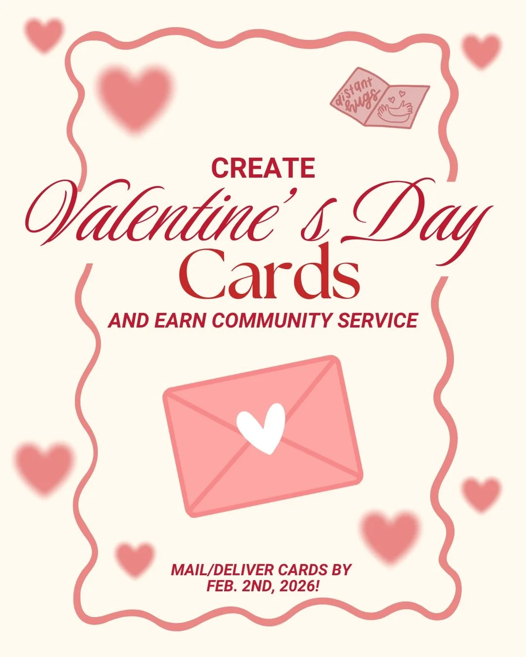 VALENTINE&rsquo;S DAY CARD DRIVE 💗💌❤️ Read the slides to learn how you can earn volunteer hours 🦢 Deadline to mail/deliver cards is Feb. 2nd, and the address is linked in our Google form (link in bio). 
&bull;
&bull;
&bull;
&bull;
#communityservic