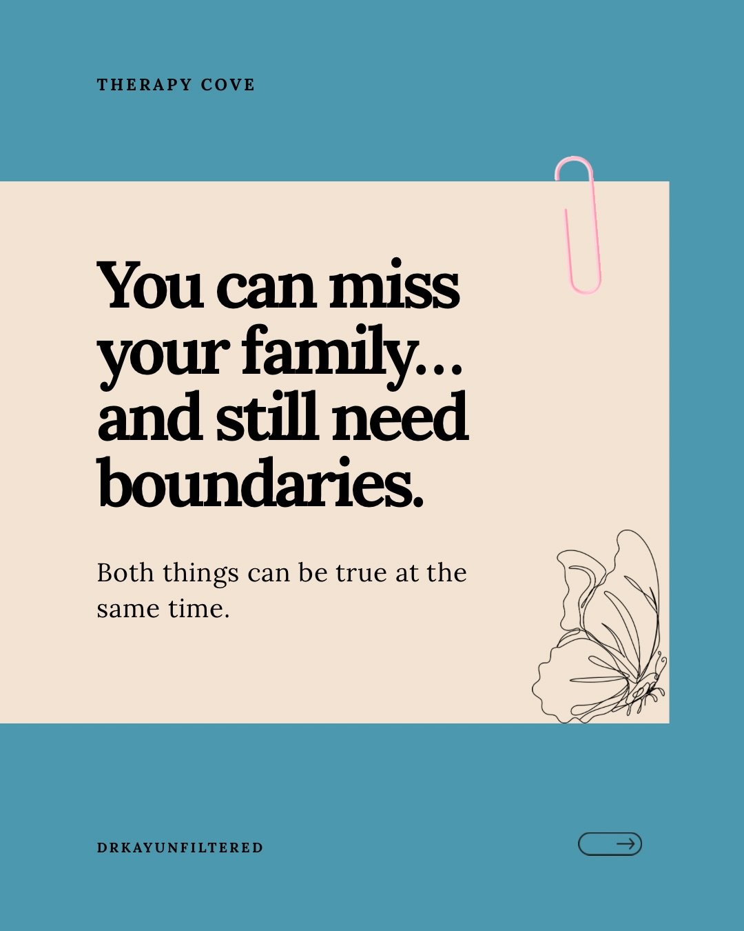 Missing someone and knowing they aren&rsquo;t good for you can exist at the same time. That&rsquo;s not weakness. That&rsquo;s grief.

You can love your family deeply and still need distance from them. You can wish things were different and still cho