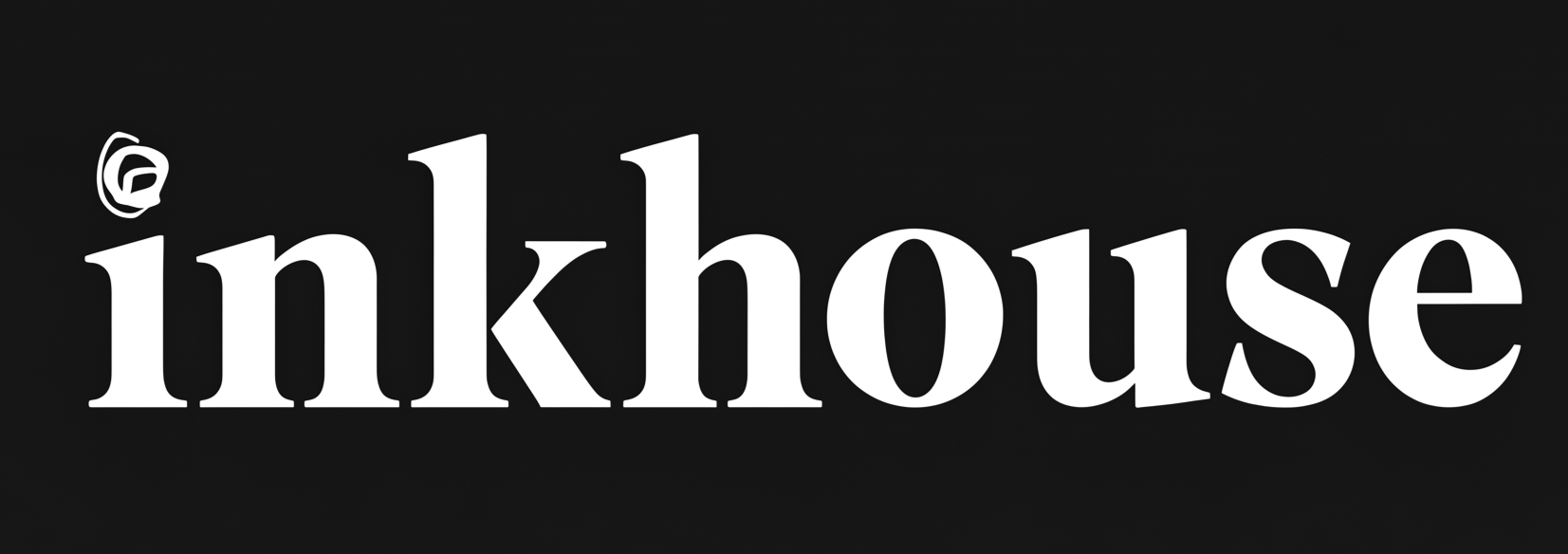 Black background with the white text '@inkhouse' in the center.