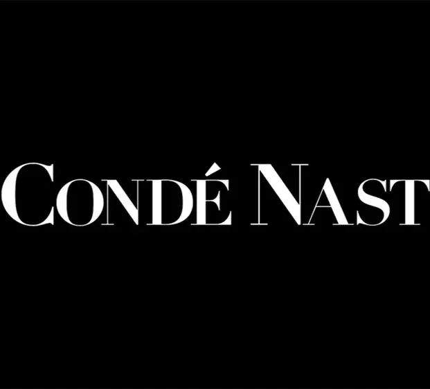 Condé Nast logo in white text on black background.