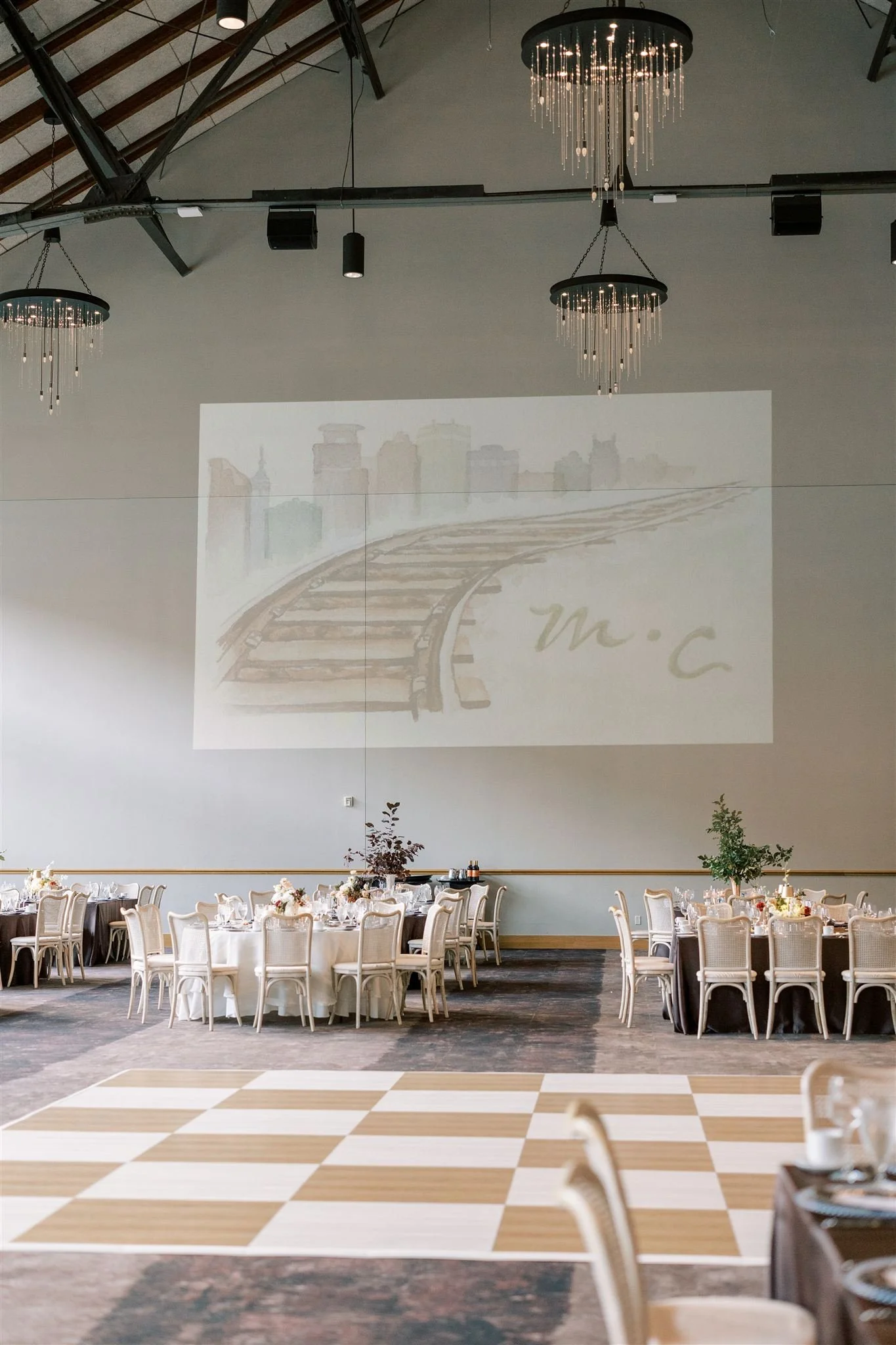 tan and white dance floor rental Minneapolis