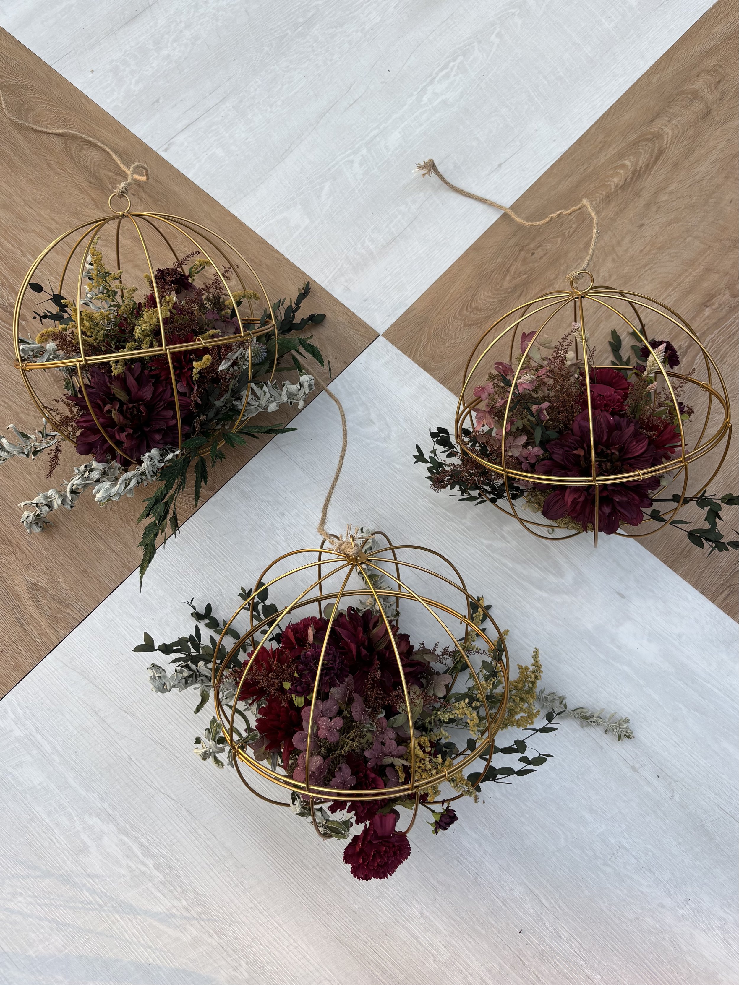 Hanging Floral Orbs