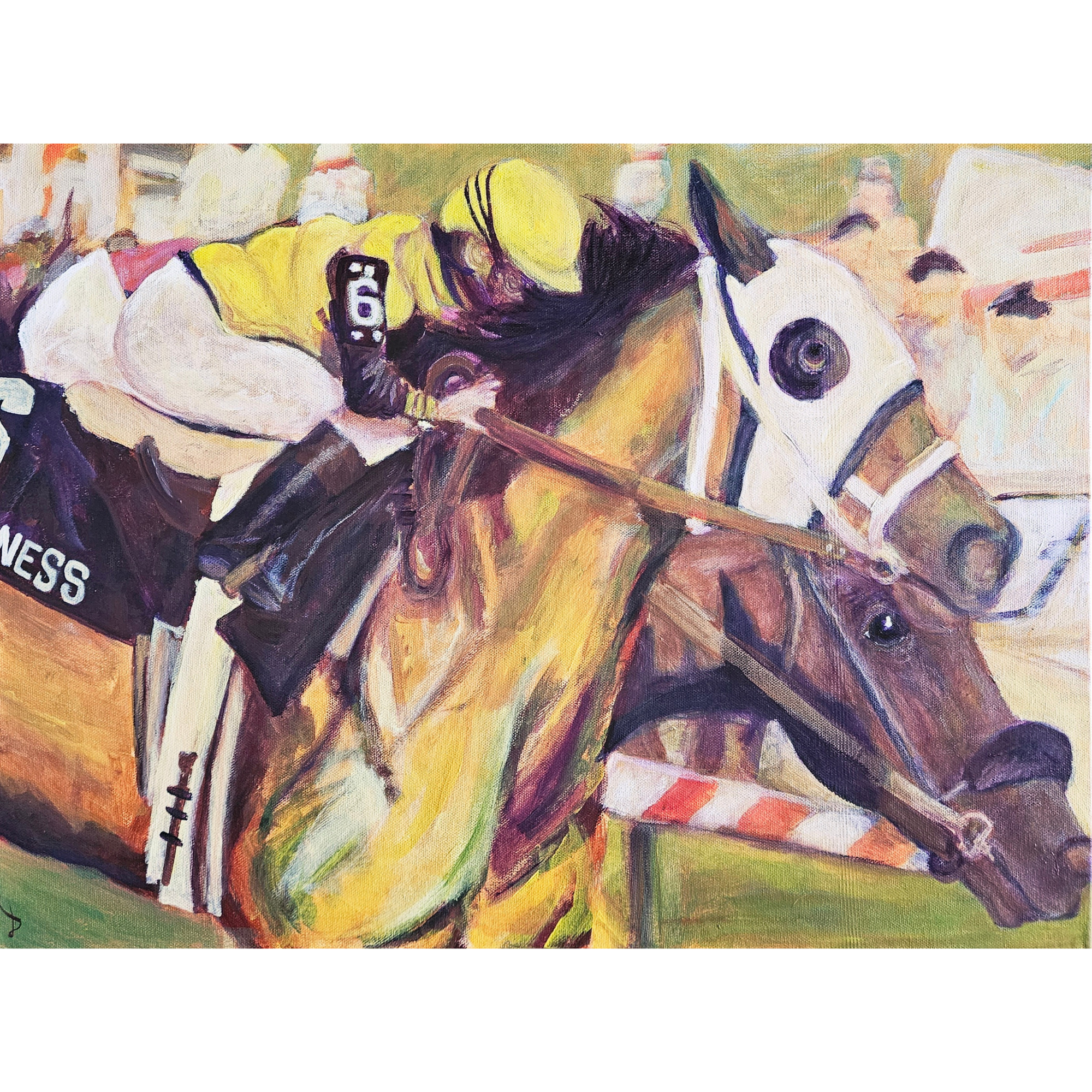 "Off to the Races" Original Painting - Gallery Canvas