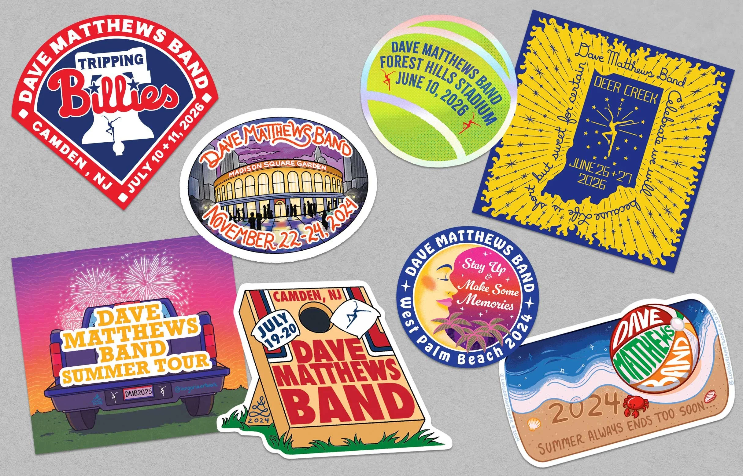 Dave Matthews Band Tour Stickers