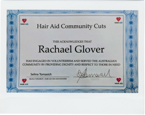 Hair Aid Community Cuts Community Service Rachel Glover Mobile Hairdresser Toowoomba