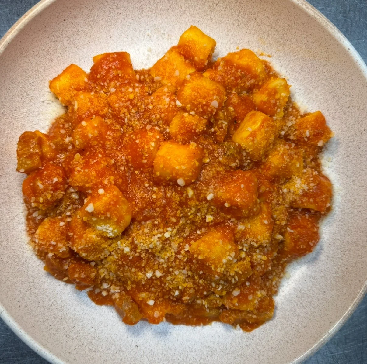 Homemade Ricotta Gnocchi Amatriciana