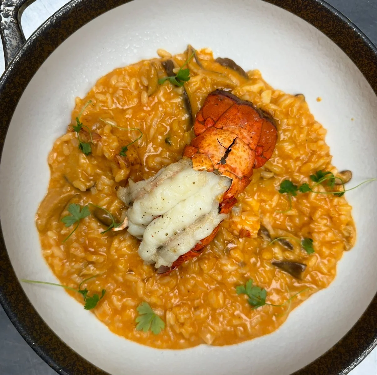 Risotto with local lobster tail