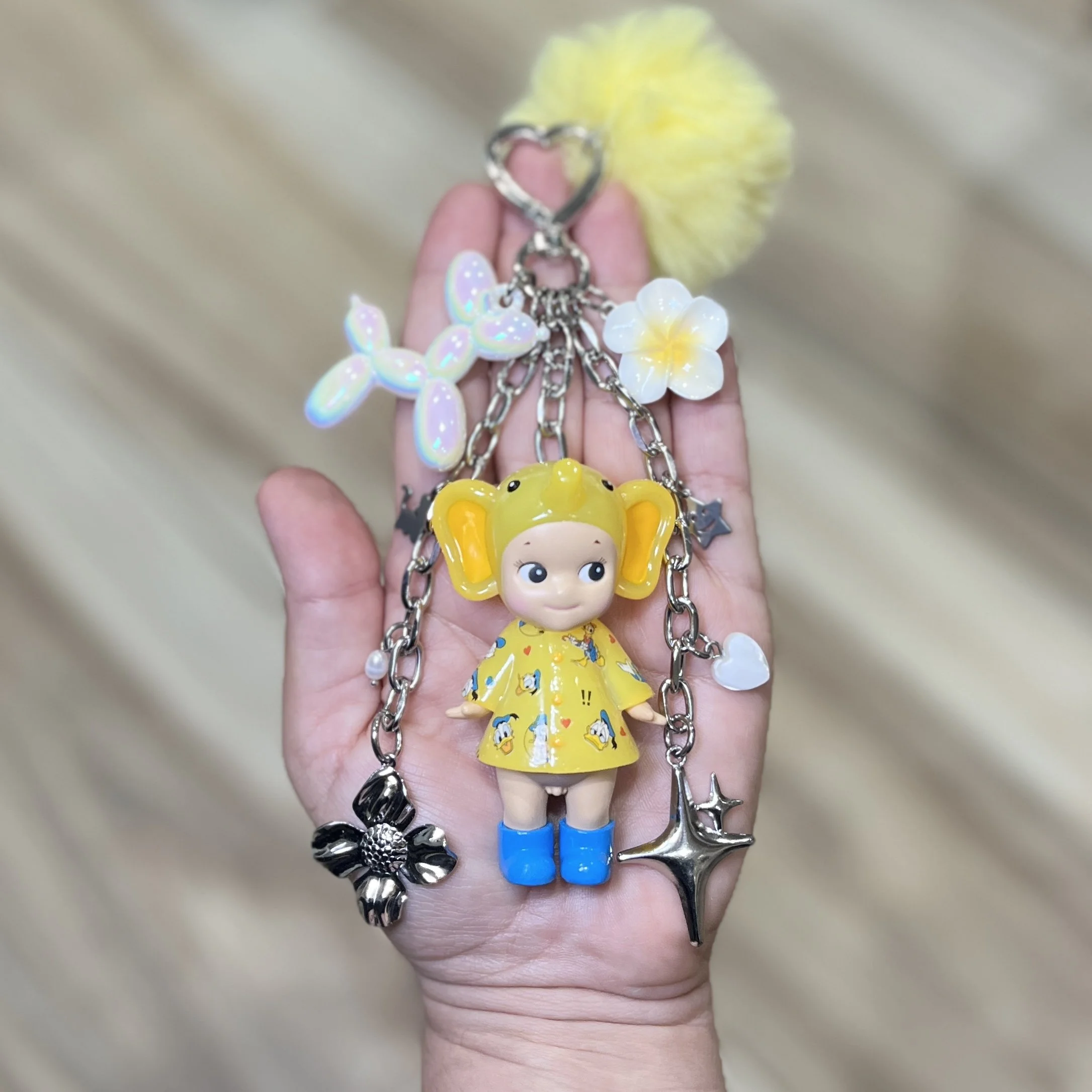 Authentic Handmade Keychain | Custom Rainy Day Elephant