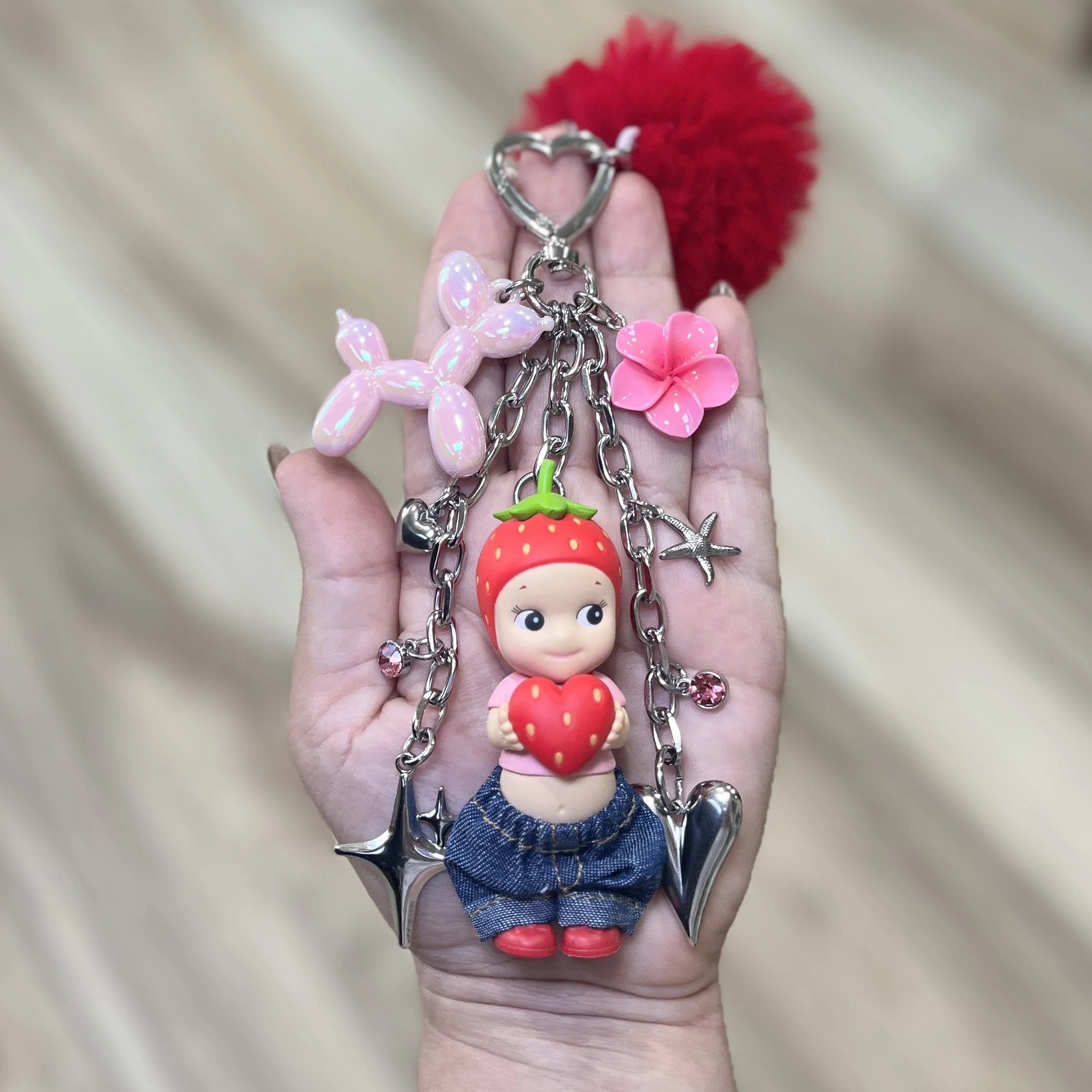 Authentic Handmade Keychain | Strawberry Love Strawberry