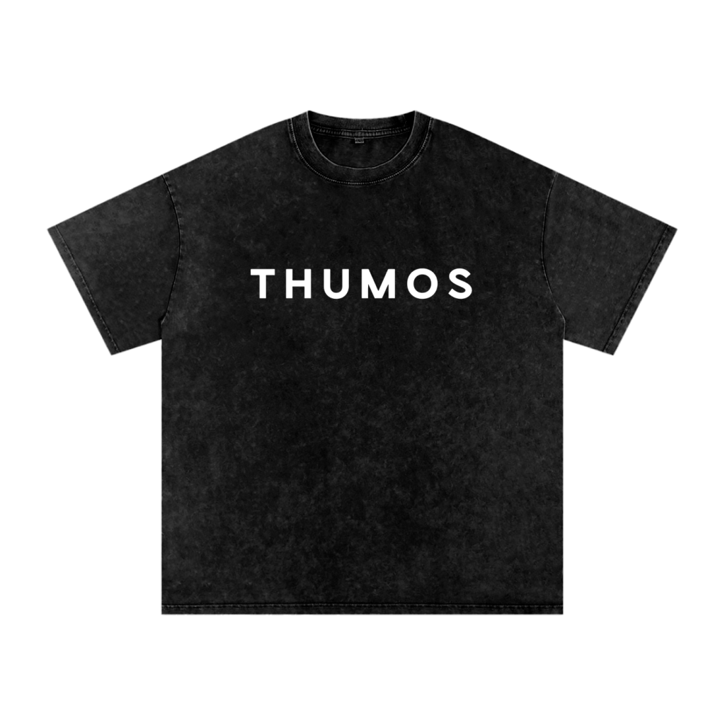 THUMOS Snow Washed Oversized Cotton T-Shirt