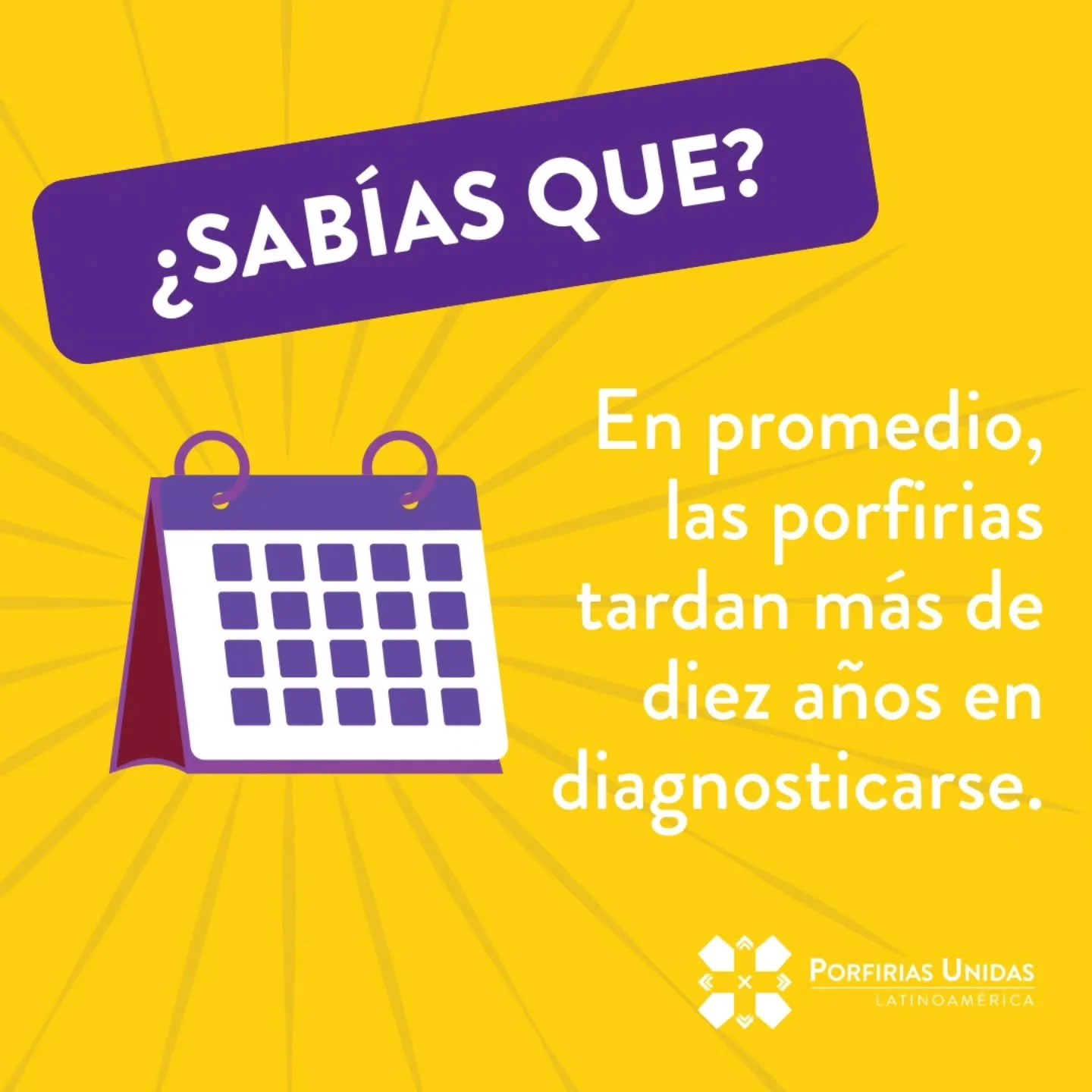 Imag&iacute;nate vivir con s&iacute;ntomas por una d&eacute;cada sin tener respuestas.

Eso es lo que muchos pacientes con porfiria enfrentan antes de obtener un diagn&oacute;stico 😔

En Porfirias Unidas Latinoam&eacute;rica trabajamos para que esa 