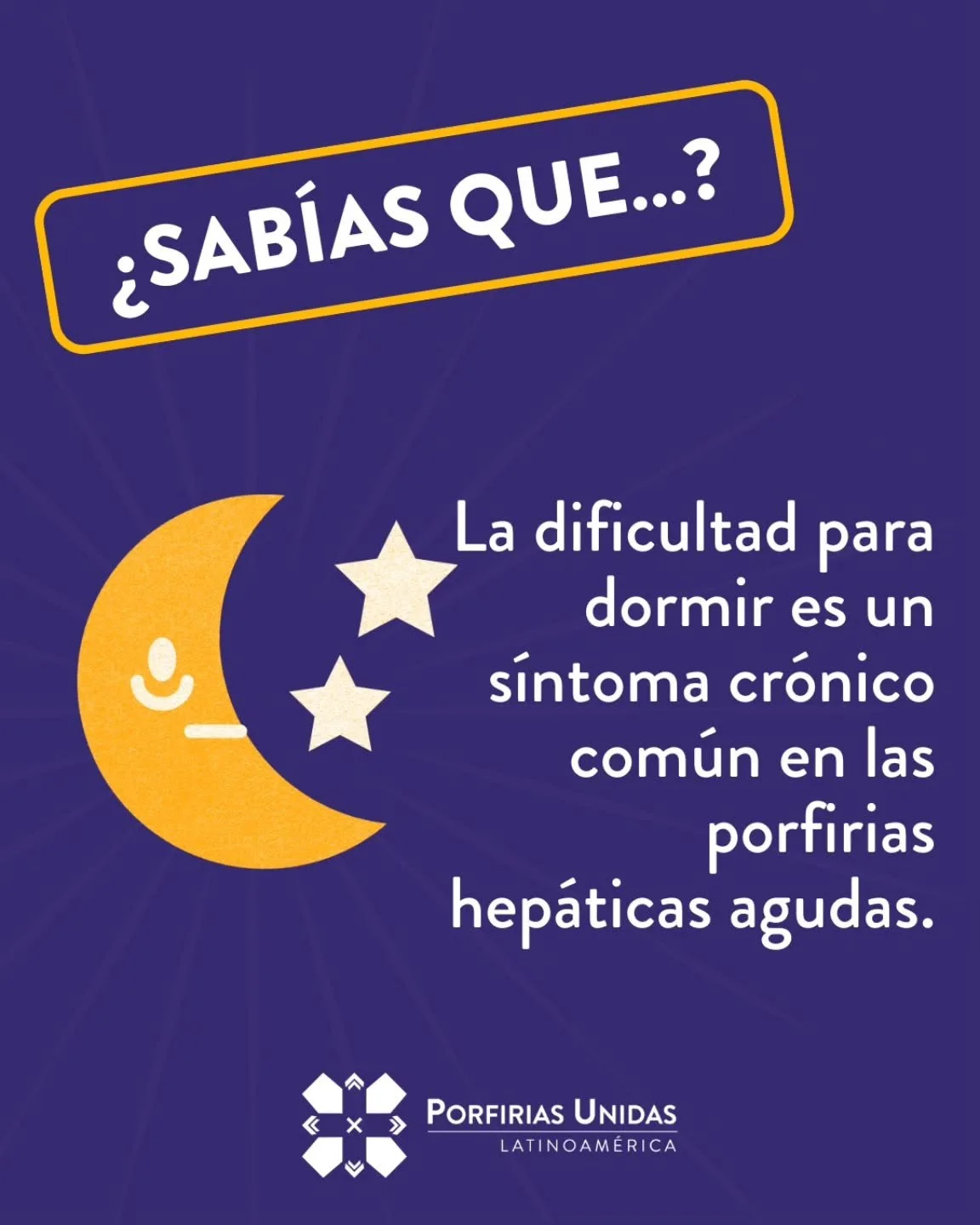 La falta de sue&ntilde;o no siempre es &ldquo;solo estr&eacute;s&rdquo;. Para muchas personas con porfiria hep&aacute;tica aguda, dormir bien es un desaf&iacute;o constante. Este s&iacute;ntoma cr&oacute;nico tambi&eacute;n merece ser visibilizado y 