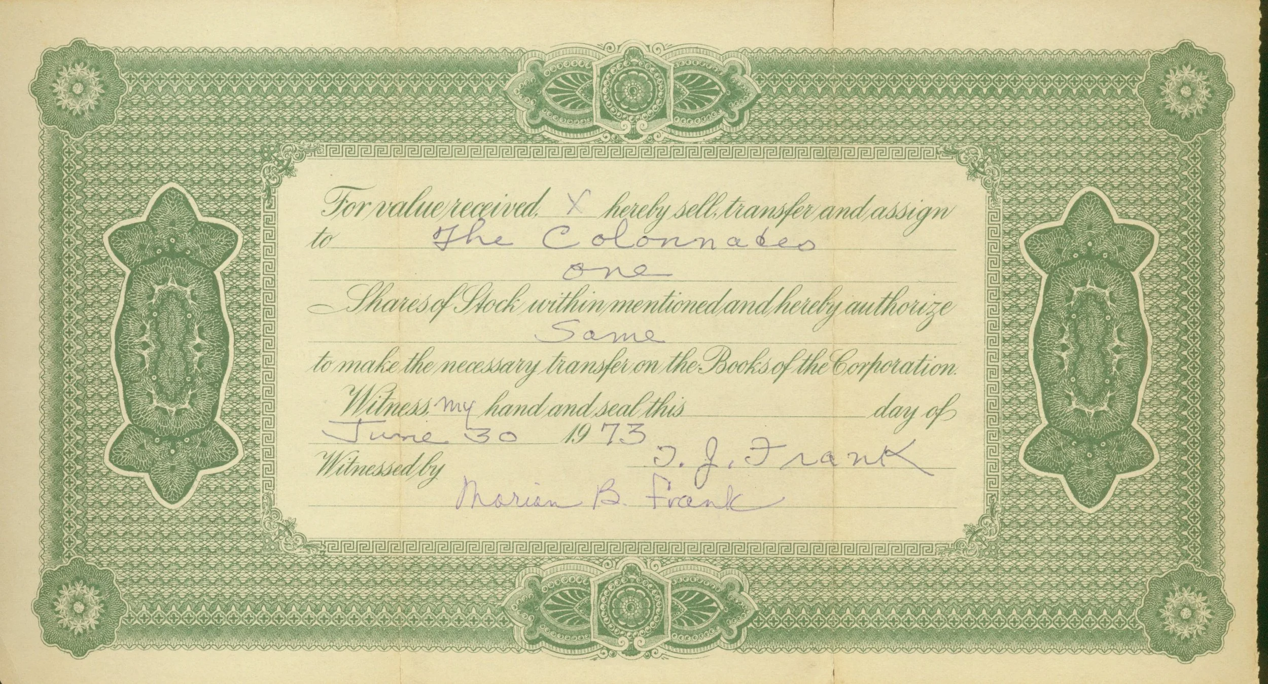 1924 Delta Upsilon Stock Certificate 1
