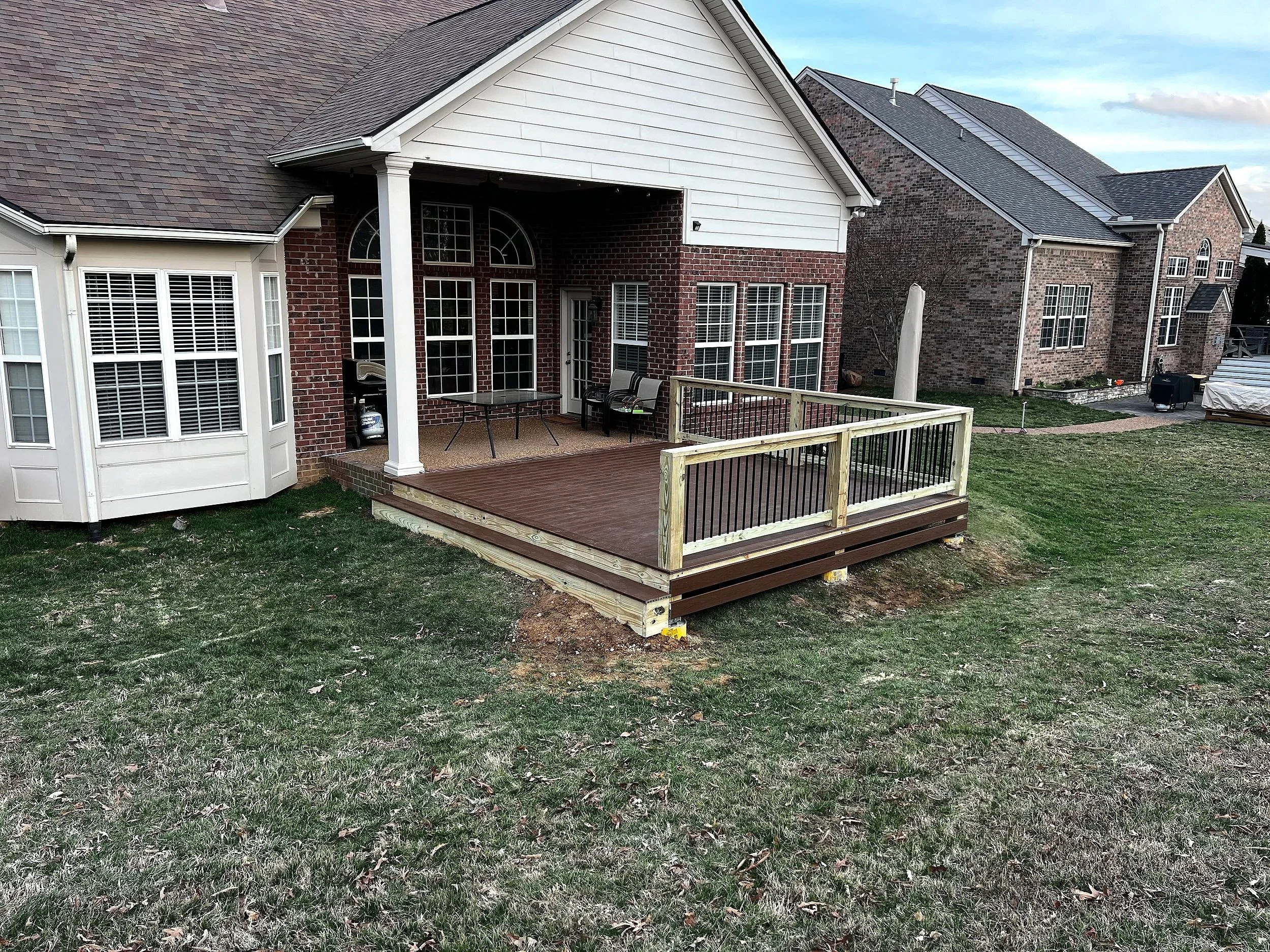 Trex Decking on a low height deck.