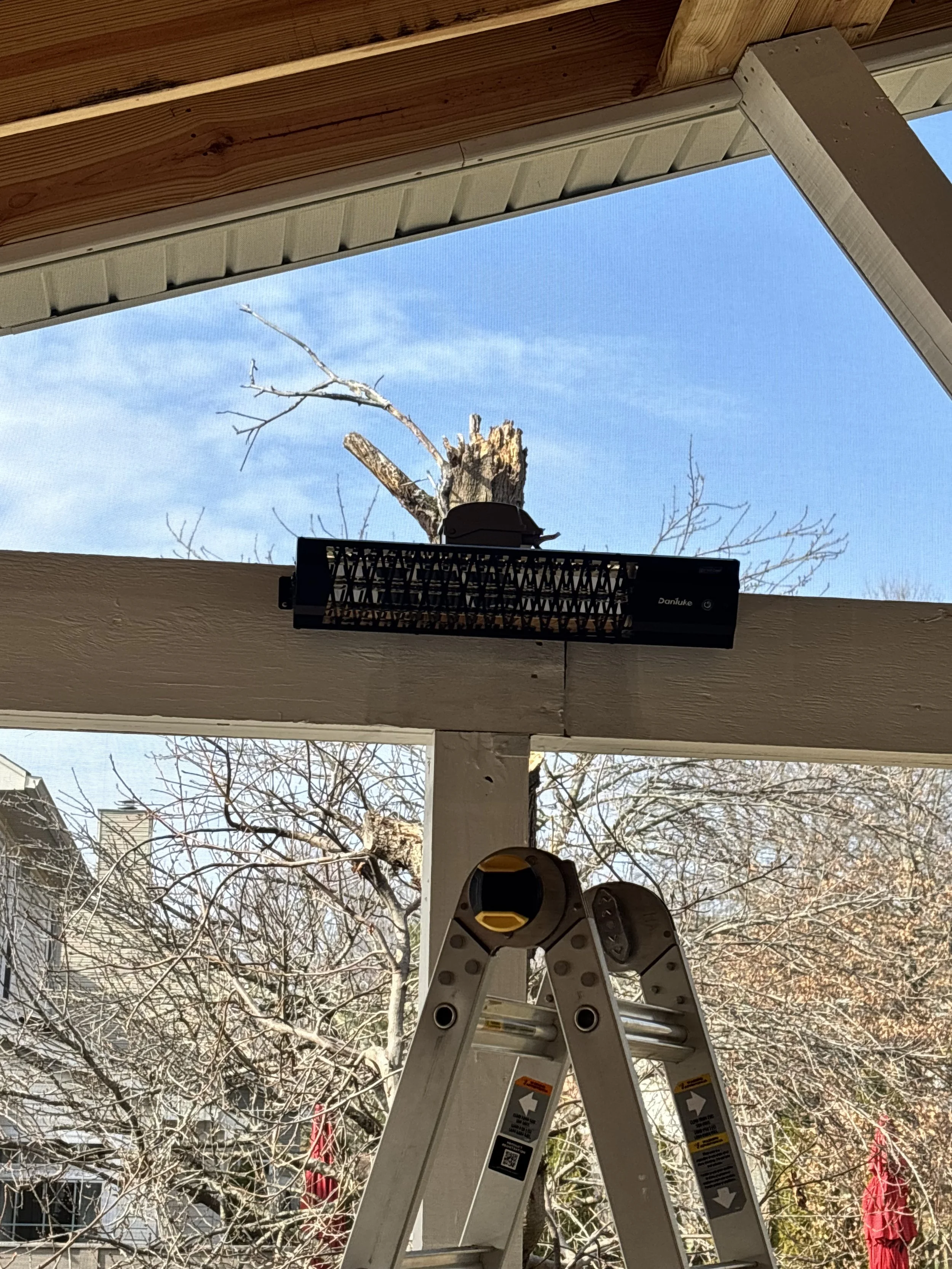Electric heaters can be added to your porch to make it more usable during the colder months!