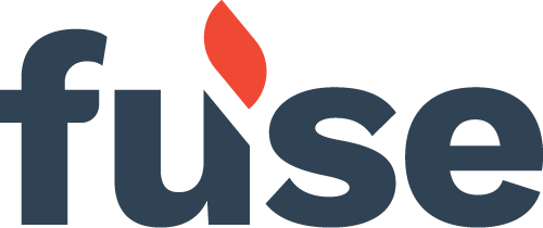 The logo of Fuse, with the word 'fuse' in lowercase letters and a red flame shape above the 'u'.