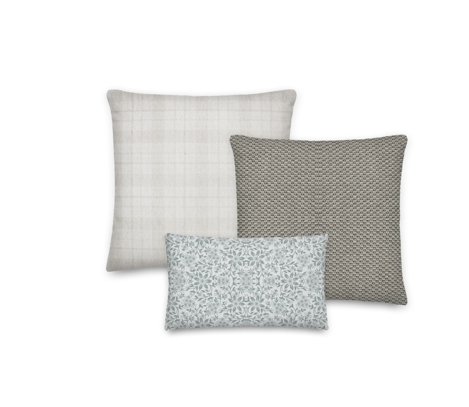 Farmhouse Pillow Set: Linen-Feel Accent Pillows, Plaid & Floral Decor