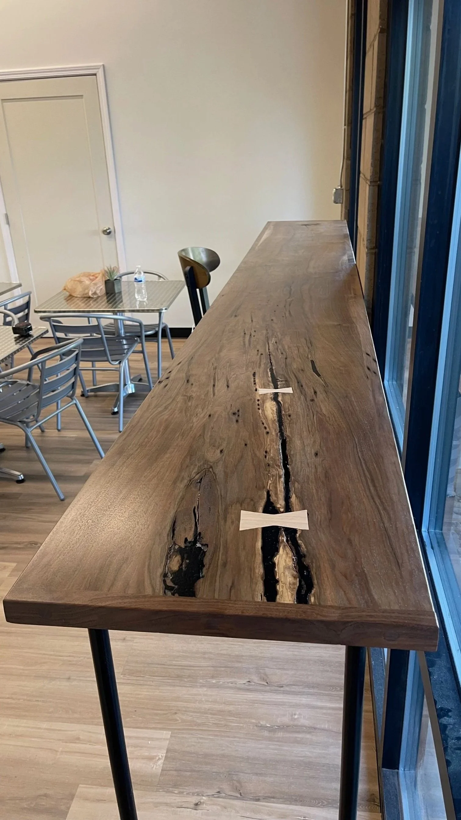 Walnut Bar with Maple Butterfly Insets