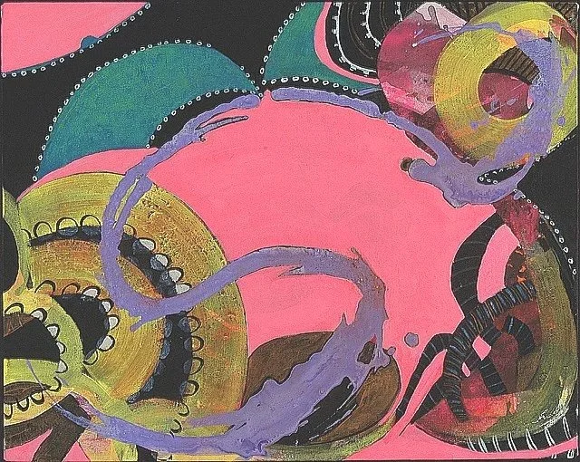 "Pretty in Pink"
acrylic on canvas, 16" x 20"