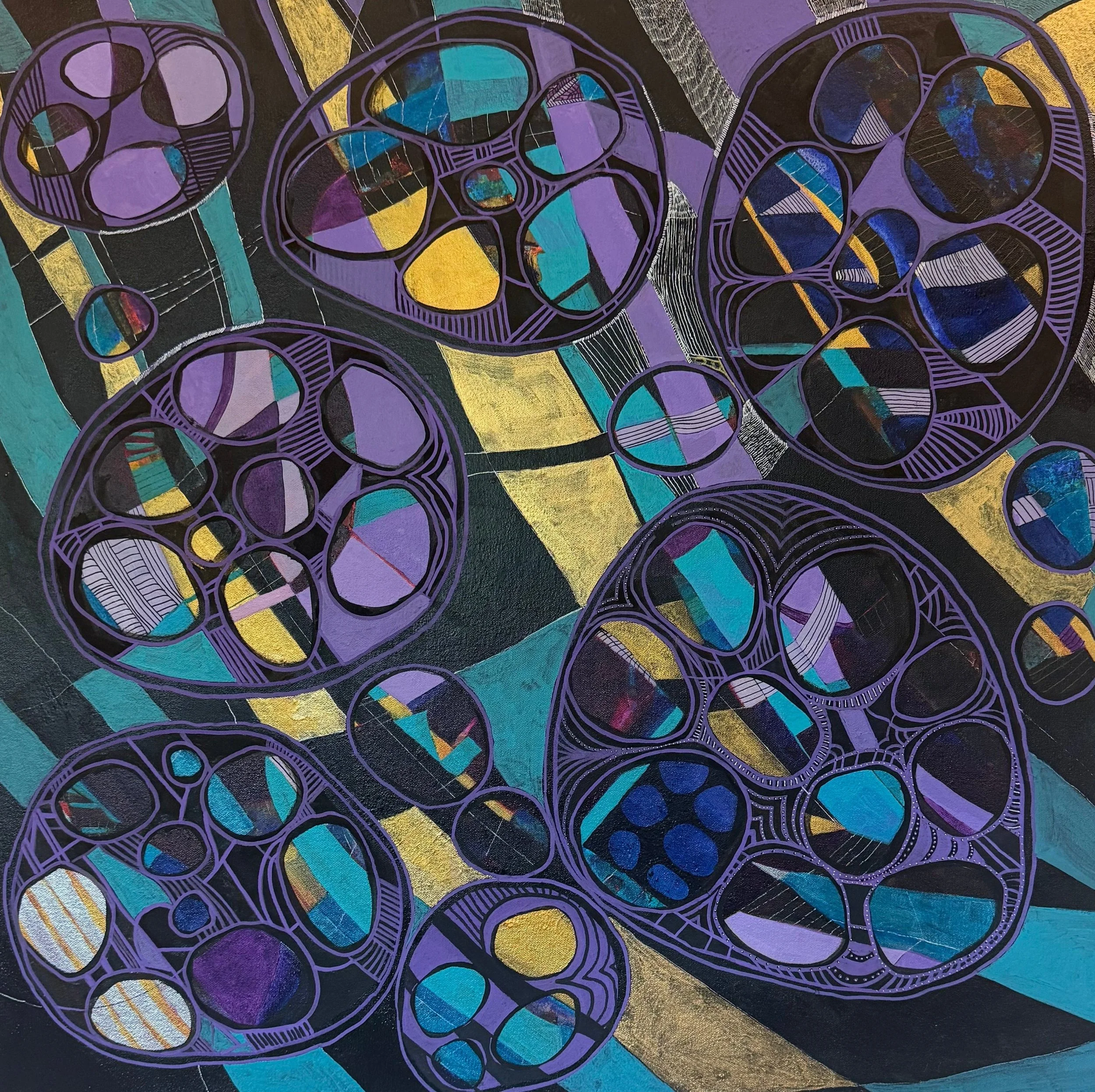 “New Pathways’, 30” x 30” Acrylic on Canvas, 2026