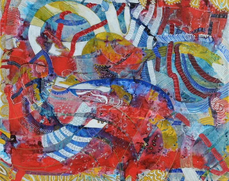 "Walking through Water"
acrylic on canvas, 16" x 20"