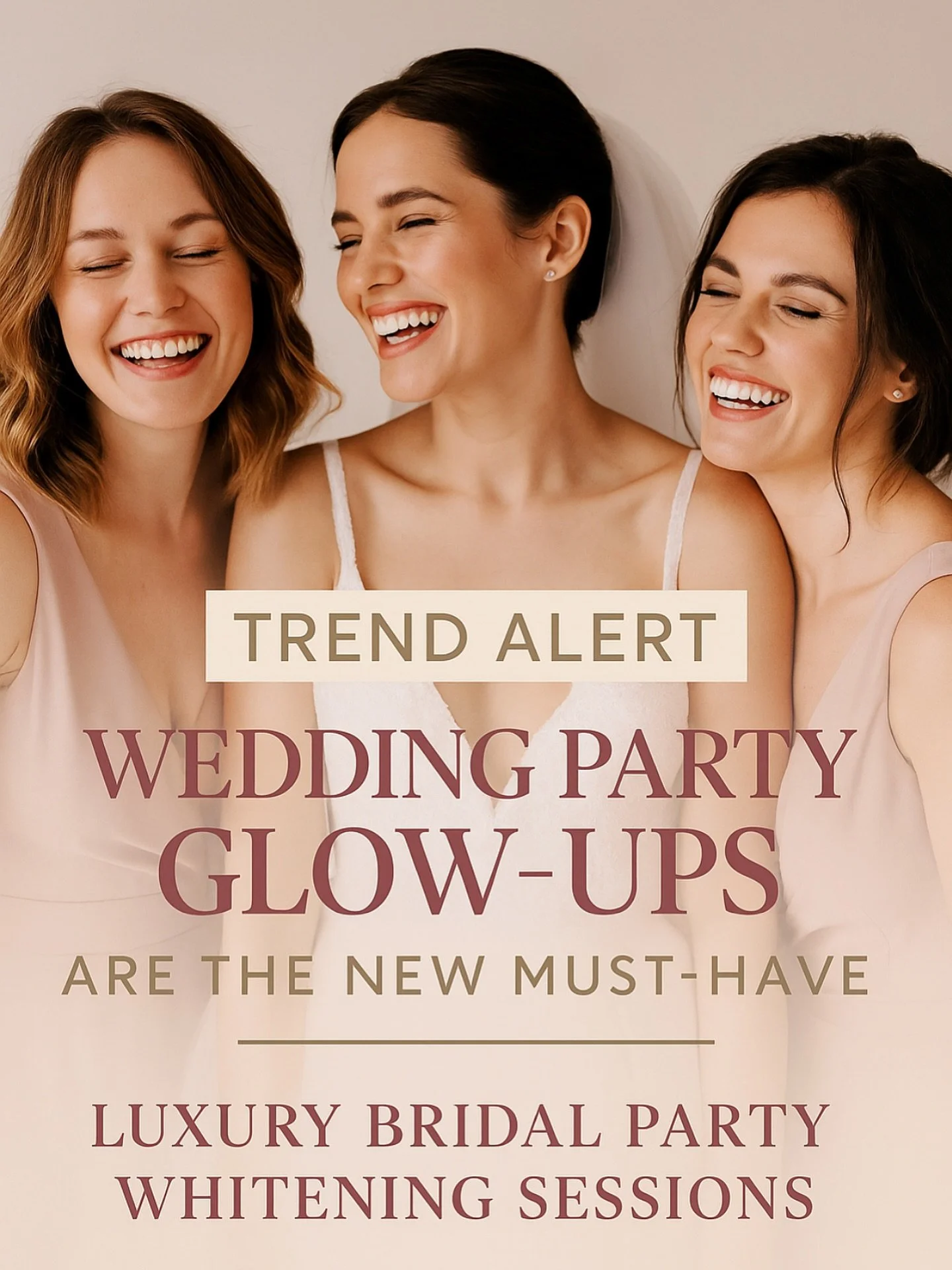 👰✨ TREND ALERT: Wedding Party Glow-Ups Are the New Must-Have 💍
Bridal gowns? ✔️
Spray tans? ✔️
Flawless smiles? Now it&rsquo;s a thing. 🦷✨

From &ldquo;yes&rdquo; to &ldquo;I do,&rdquo; your bridal crew should be glowing &mdash; and that includes 