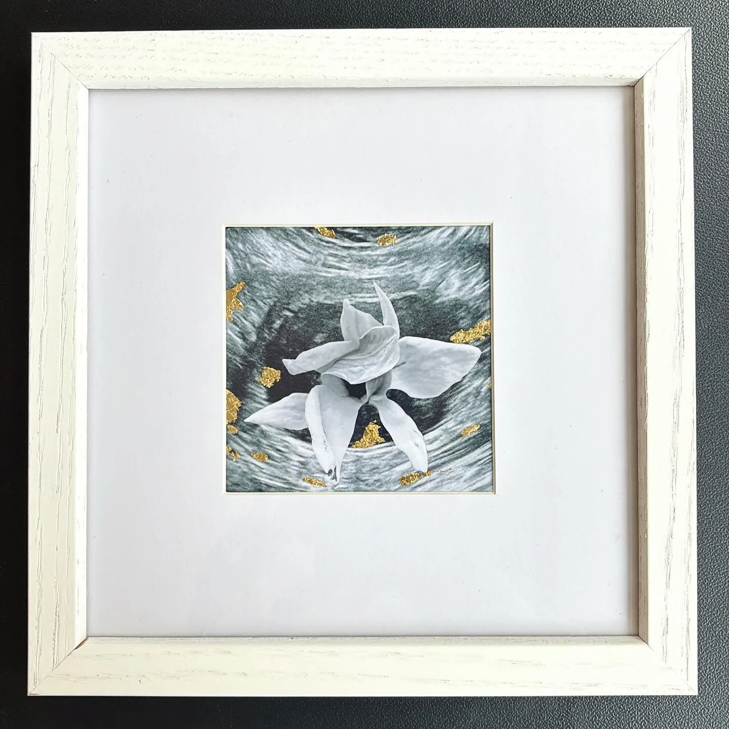 April Womb Art W/ Gold Leaf