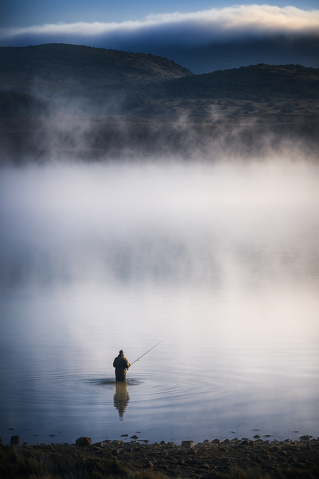 Stillness Cast in Morning Mist Notecard