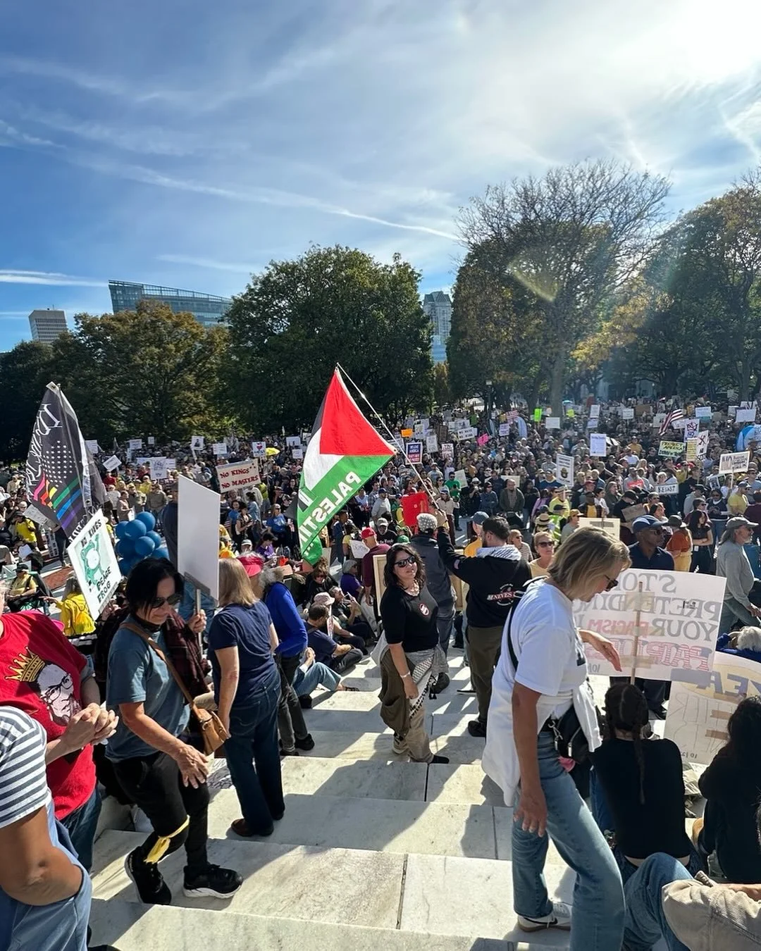 32,000 people in Providence at No Kings Rally October 18, 2025.