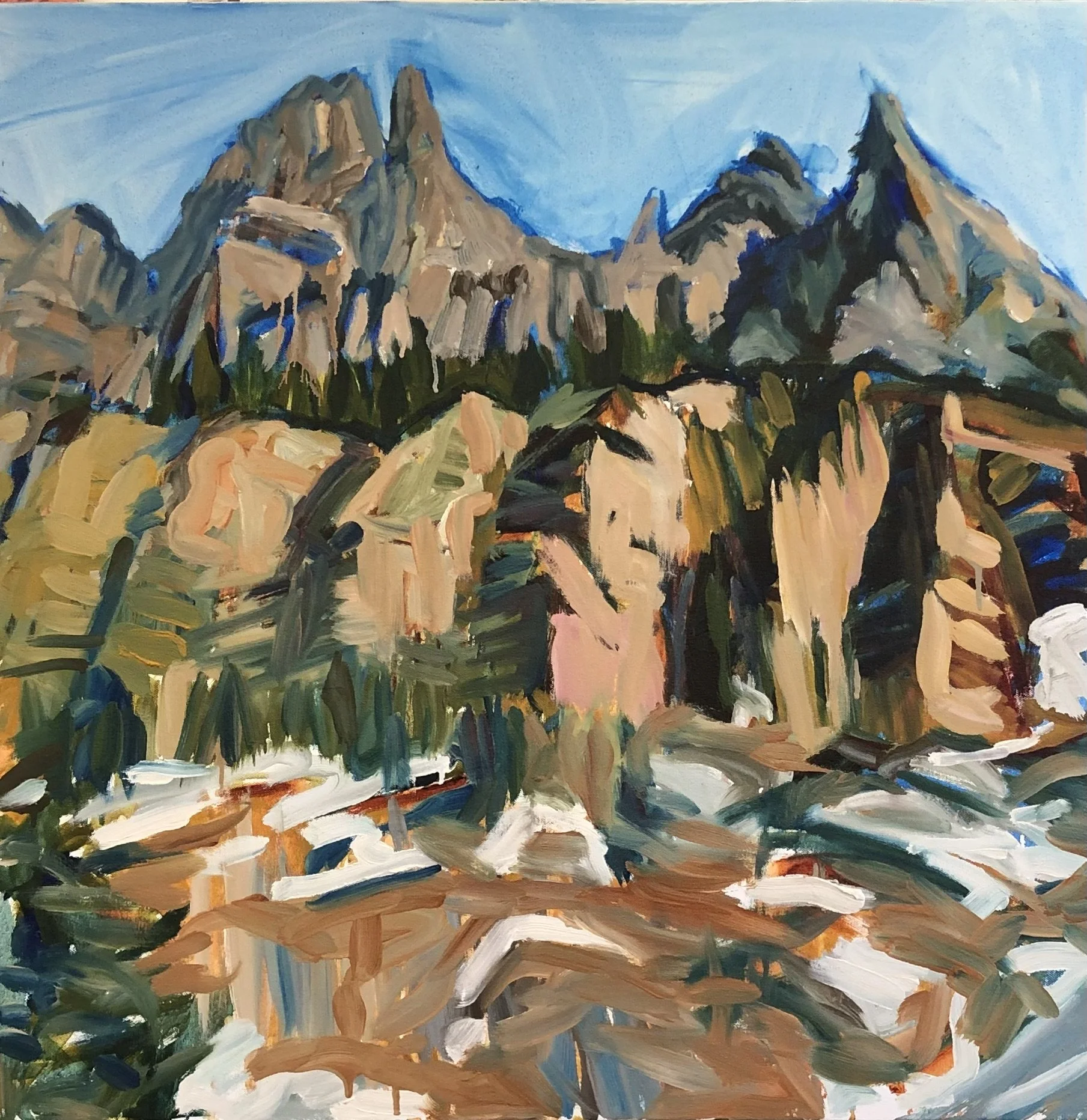“Tomboy Trail, Telluride”, 30" x 30", oil on canvas, 2023