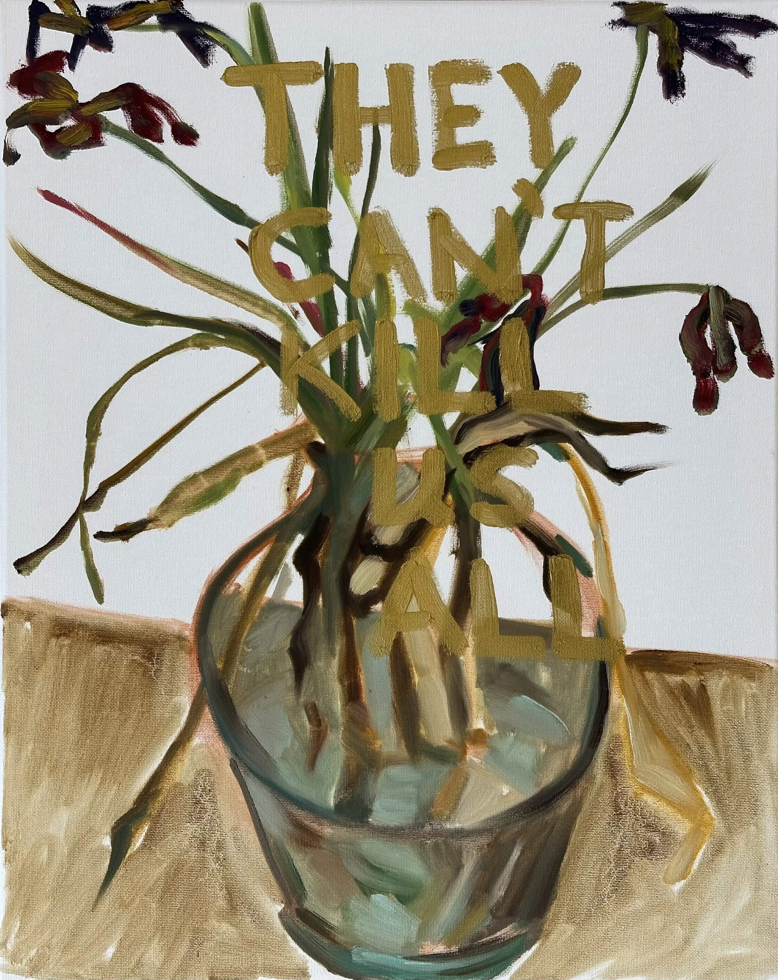 “They Can’t Kill Us All”, 2025, 20” x 16”, oil on canvas