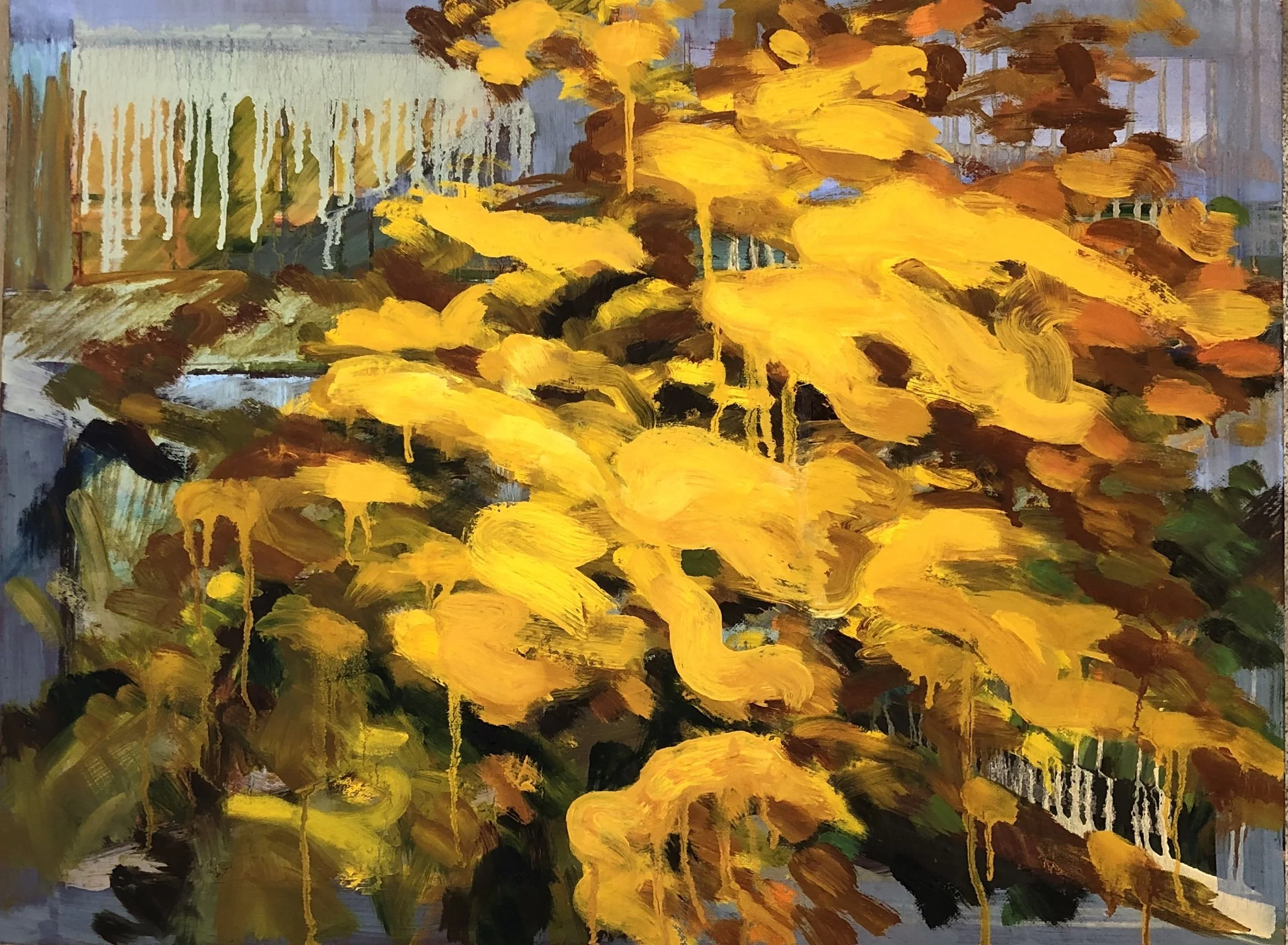  “View From A Train”, 18" x 24", oil on canvas, 2015-2020 [Private Collection]