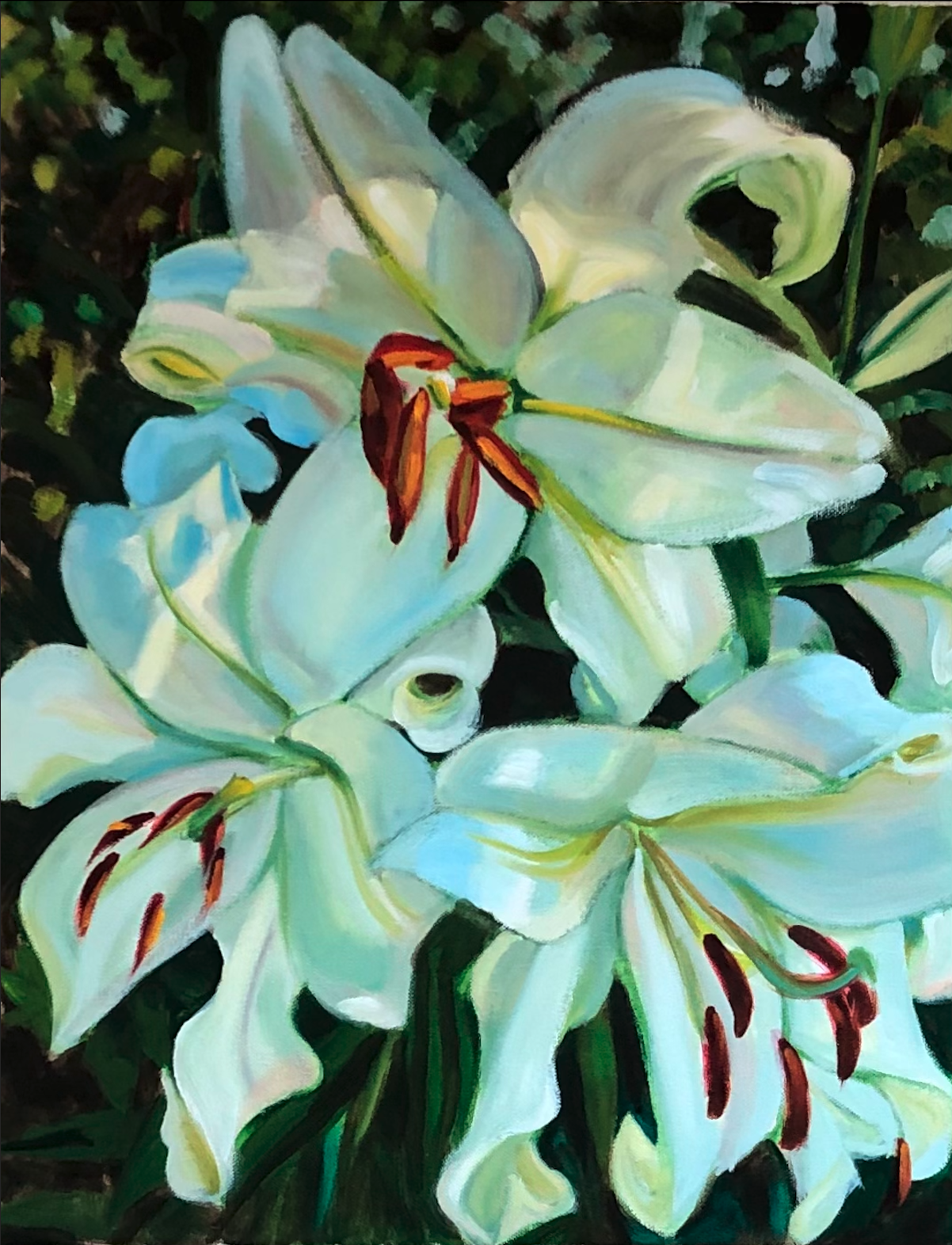 "Lilies", 18" x 24", oil on canvas, 2021 [Private Collection]