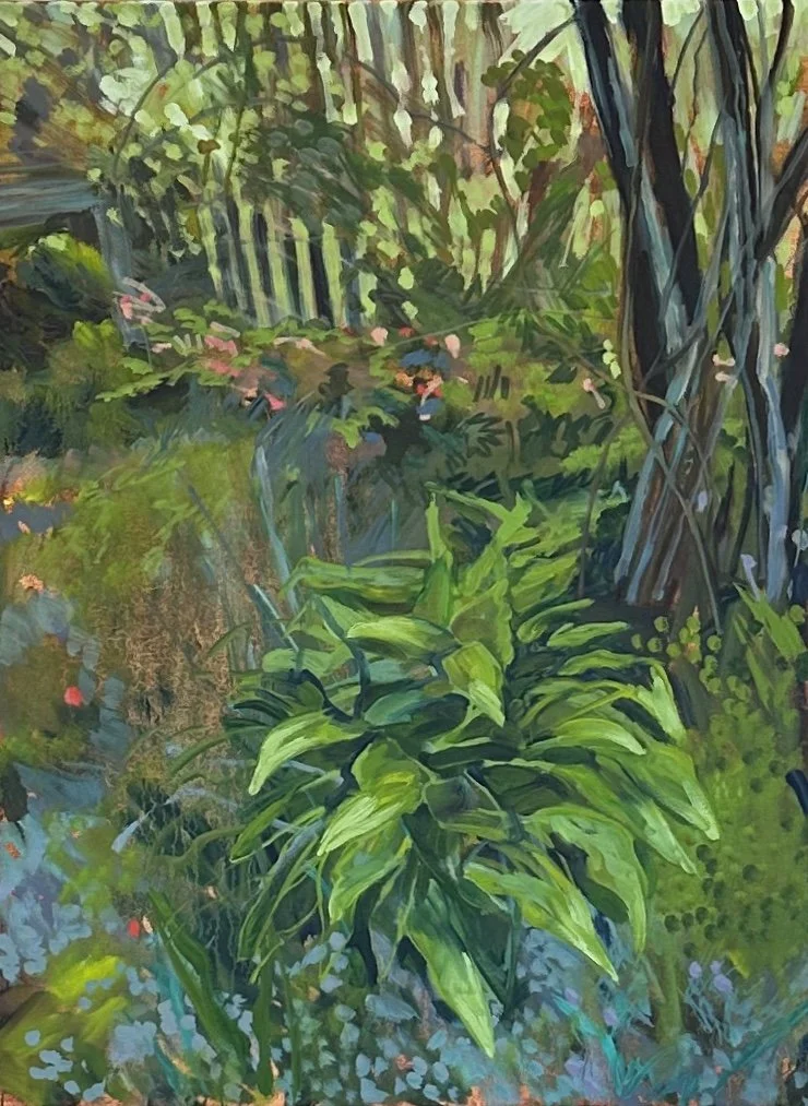 “Tom and Dom's Garden”, 30" x 40", oil on canvas, 2024